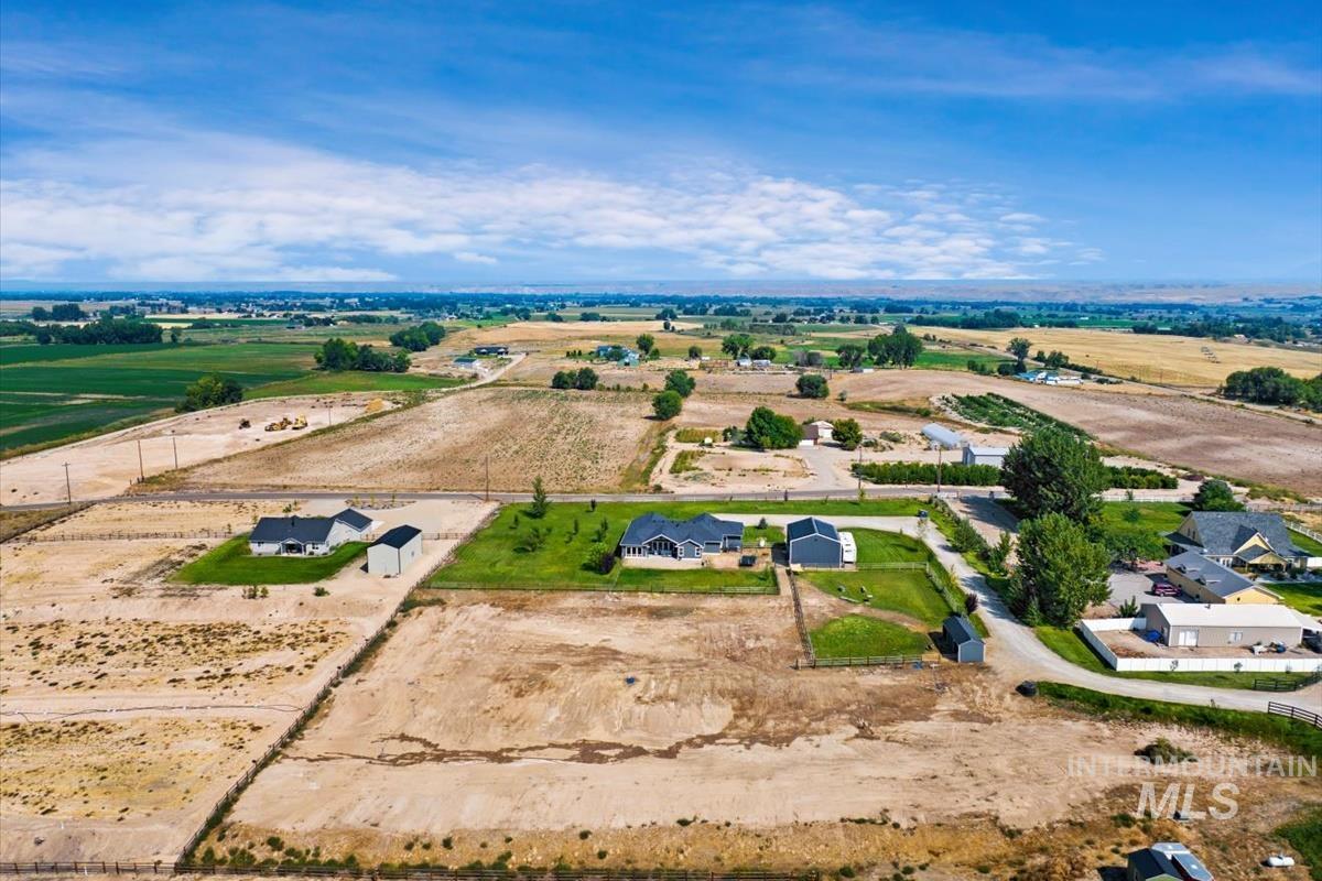 Aerial view of sparsely populated area