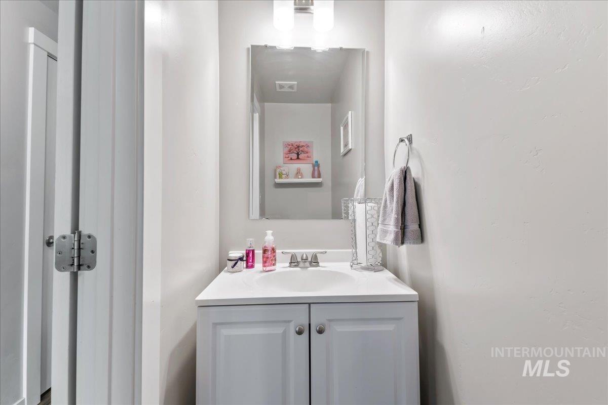 Bathroom featuring vanity