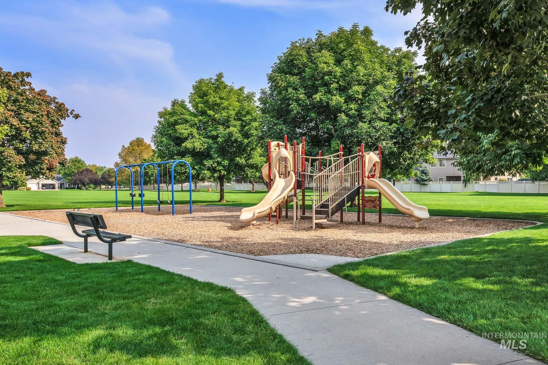 Champion Park is a 6 acre neighborhood park featuring sports fields, shade trees, and playground and it is right around the corner, just 1 block away!  The perfect place for those large family gatherings.