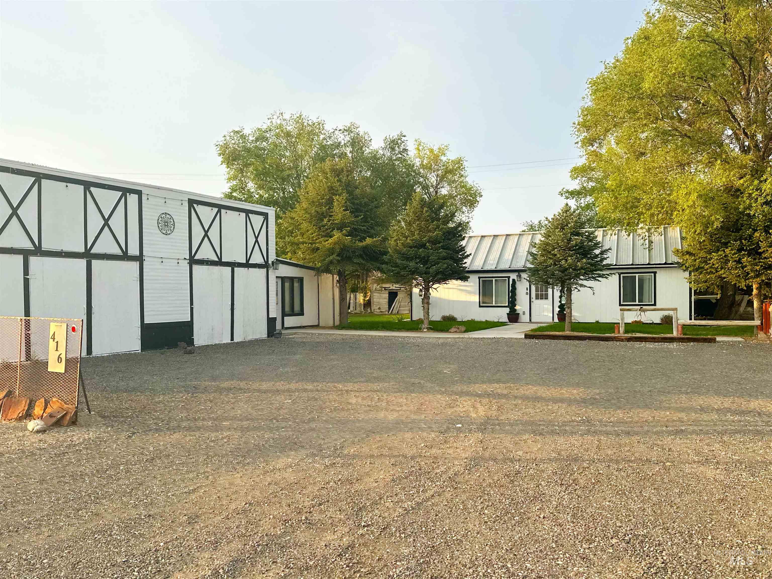View of yard with an outbuilding