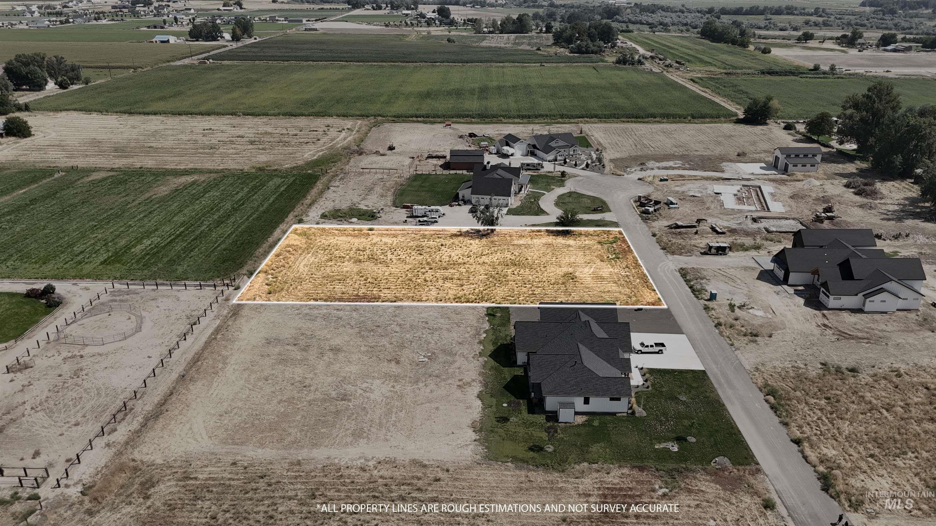 Overview of rural landscape featuring abundant farmland