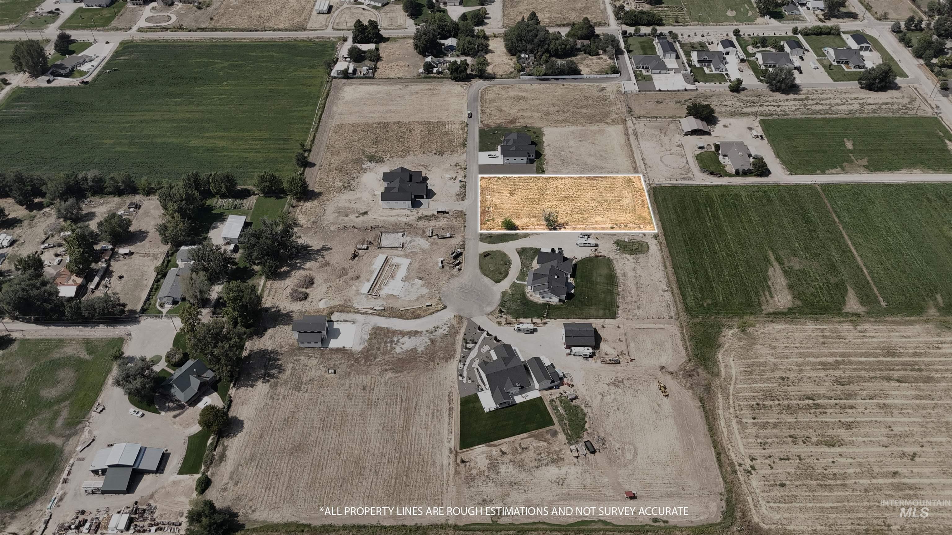 Aerial view of property's location featuring property boundaries highlighted