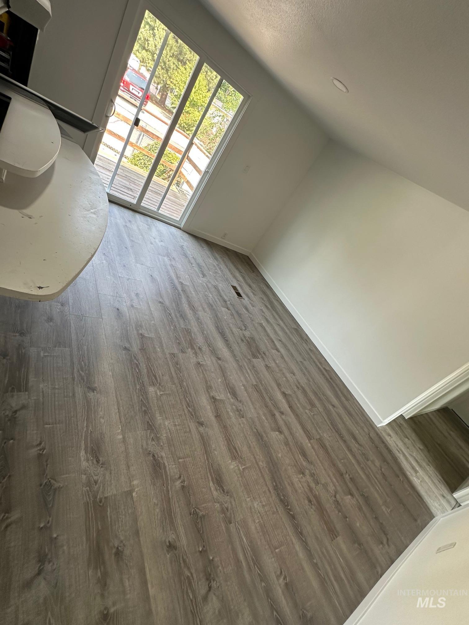 Detailed view of wood finished floors