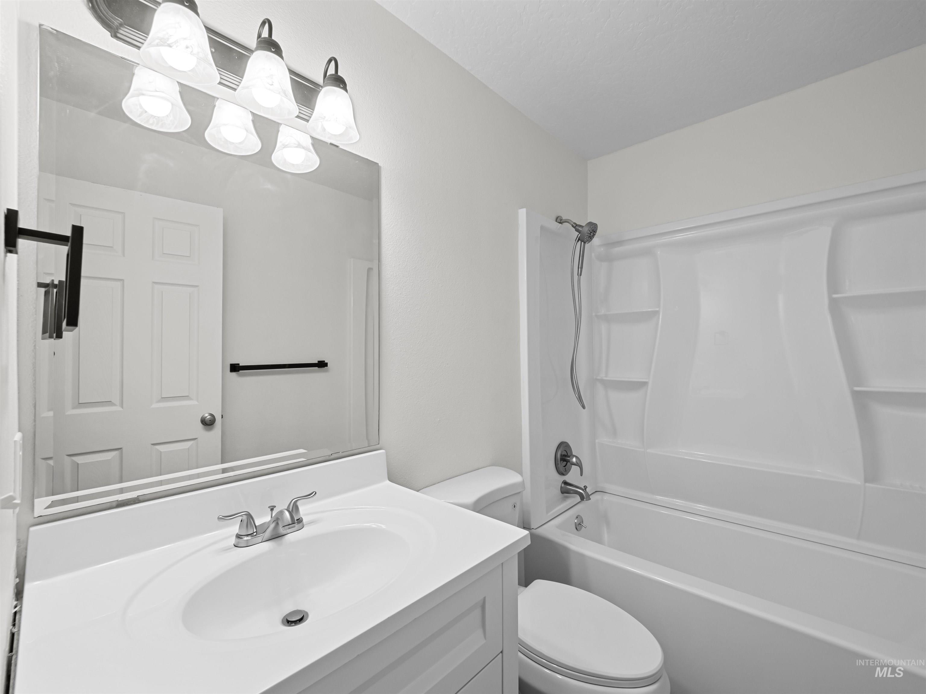 Bathroom with  shower combination and vanity