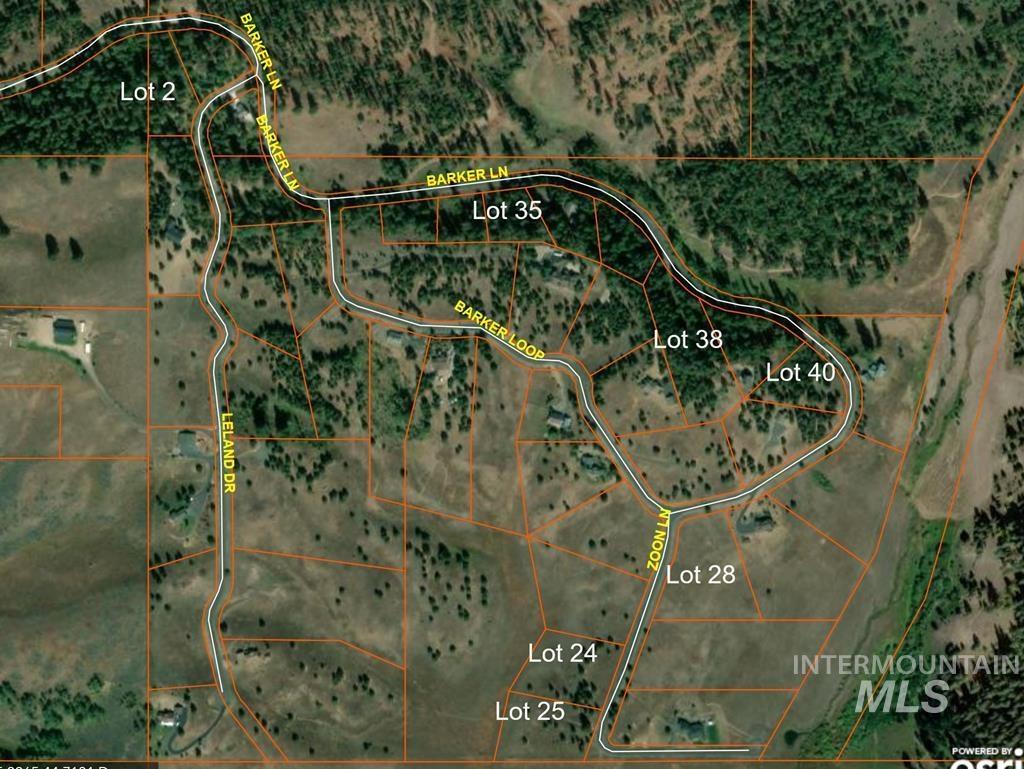 Aerial view of property's location with property boundaries highlighted