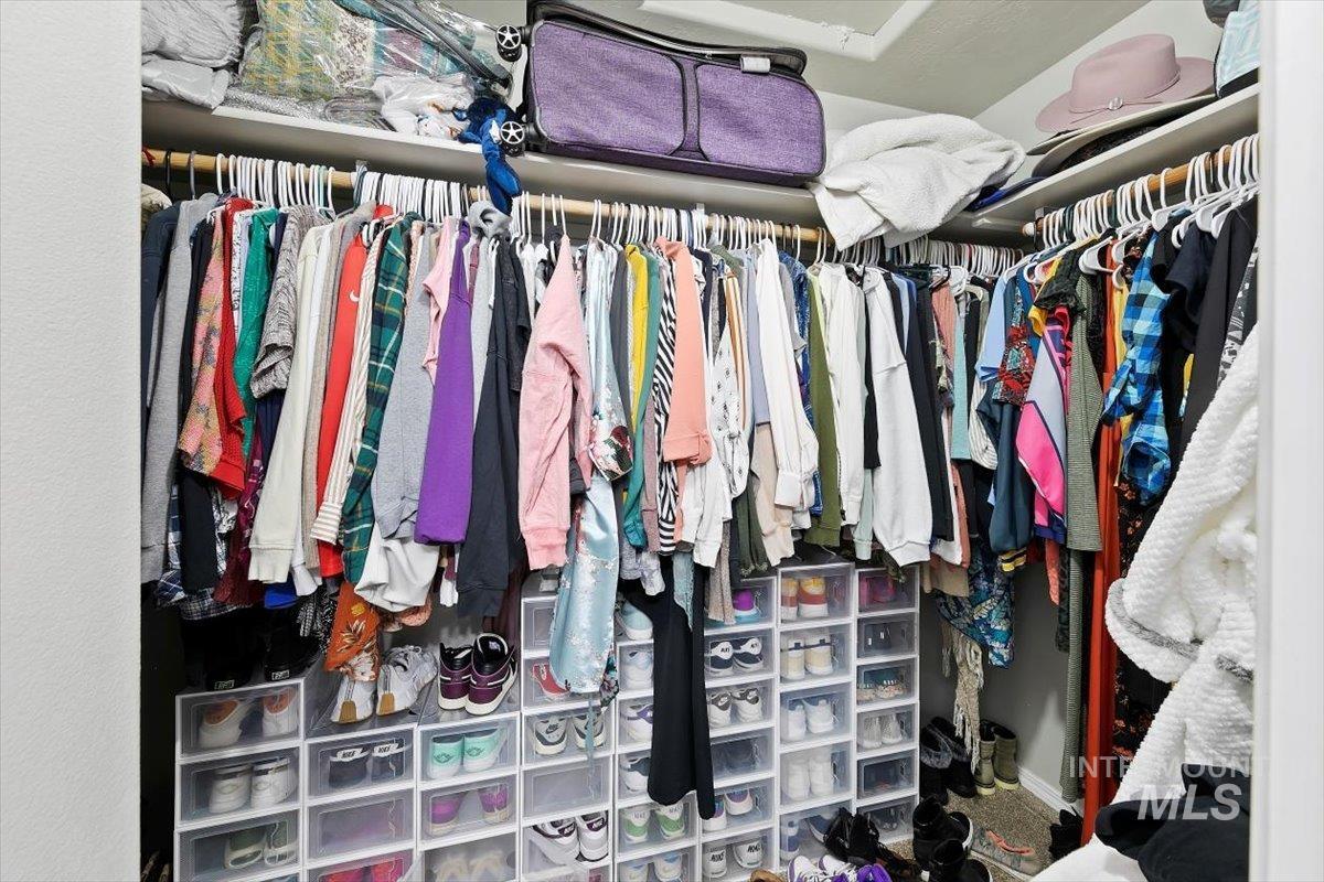 View of walk in closet