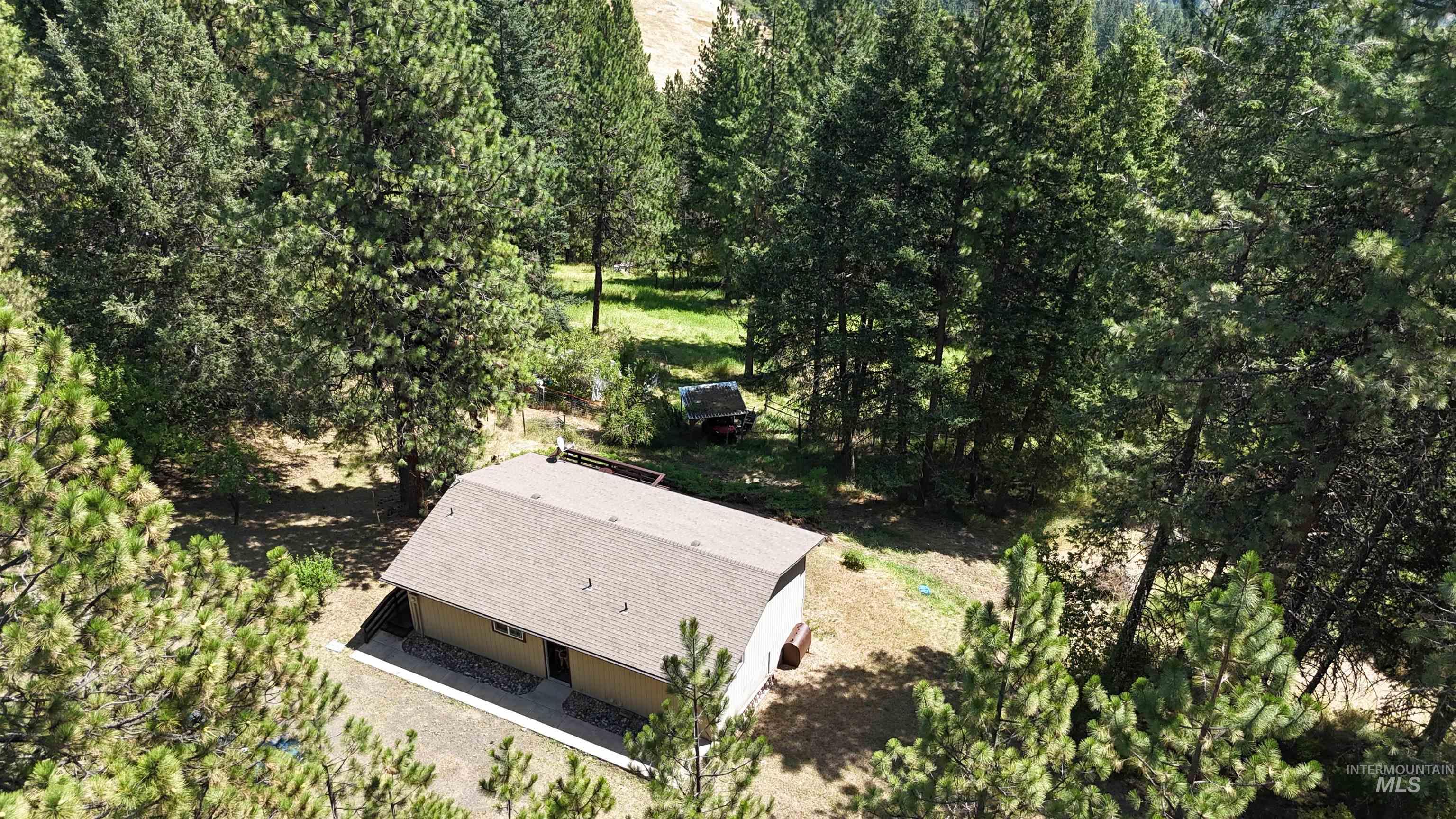 View from above of property