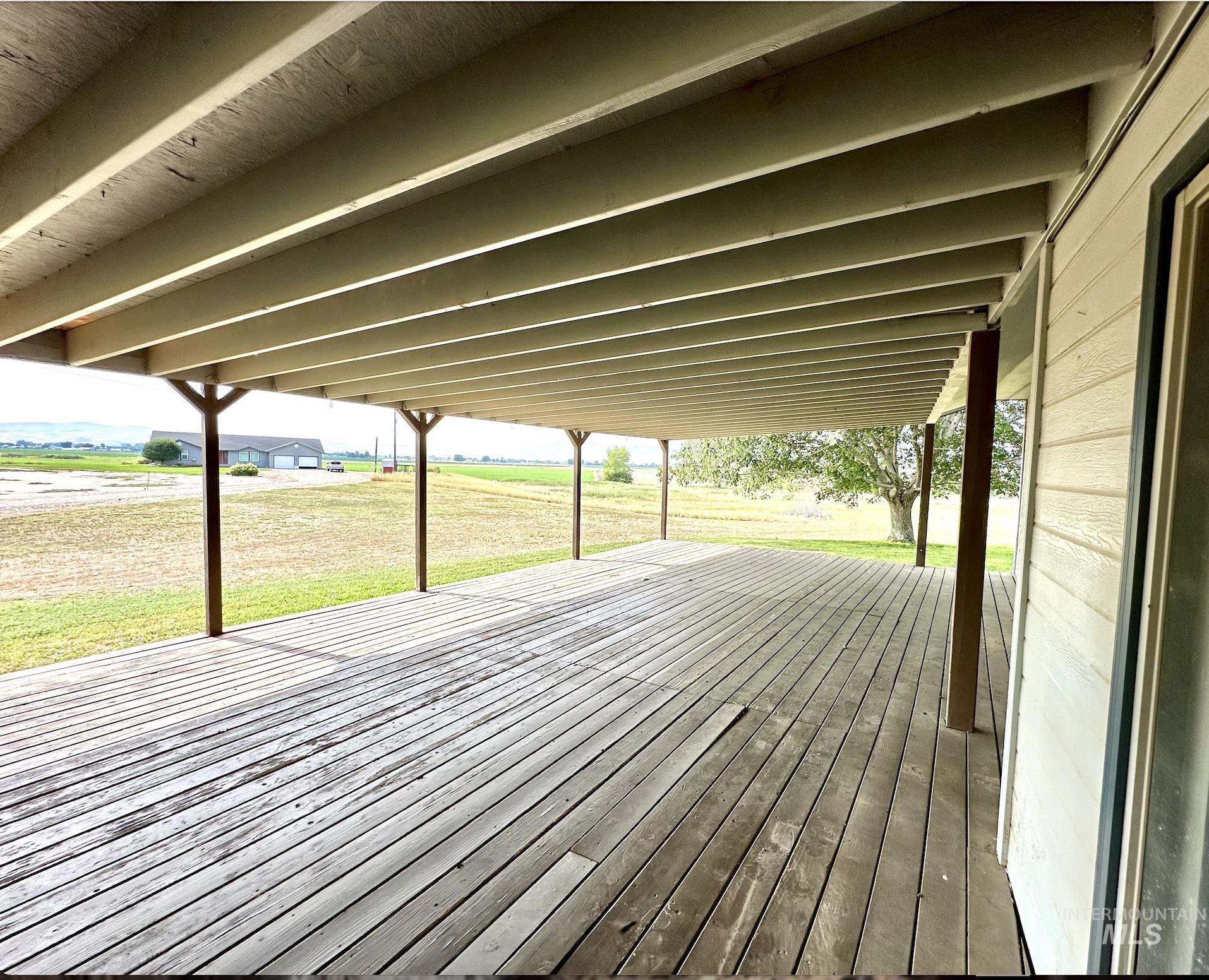 Deck with a lawn