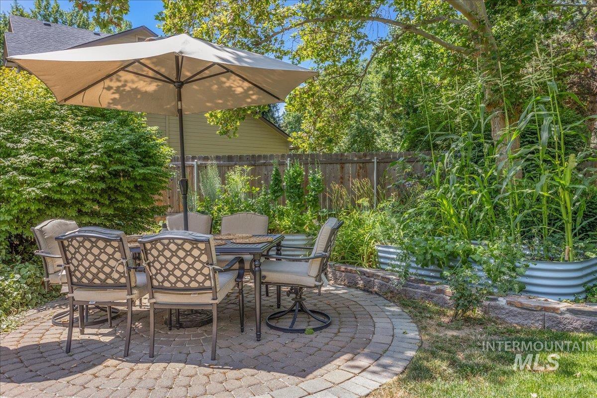 View of patio featuring outdoor dining space