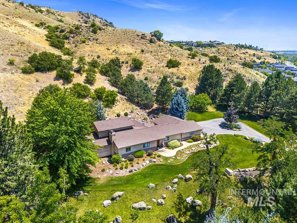 Aerial overview of property's location
