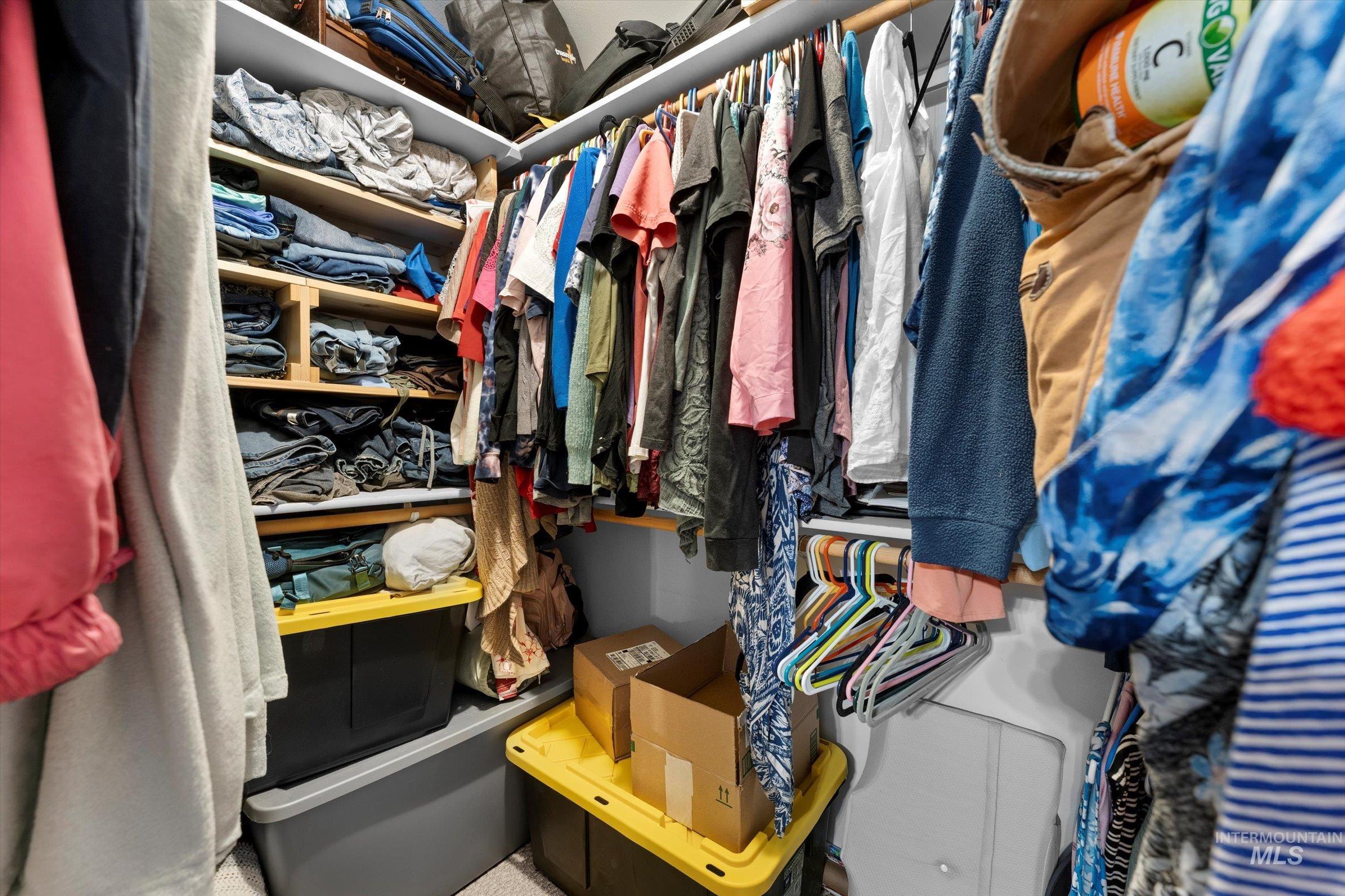 View of walk in closet
