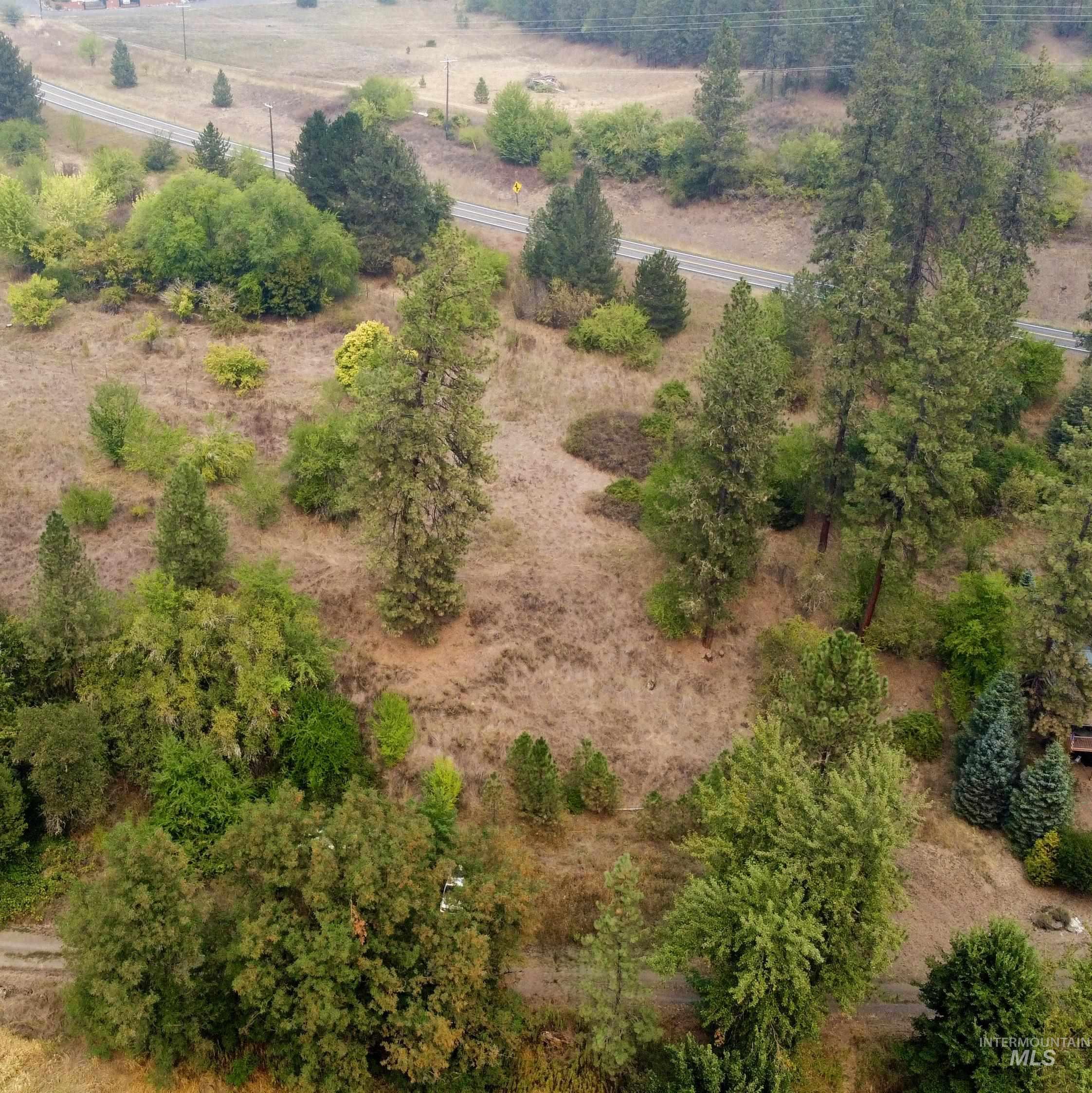 Aerial overview of property's location with rural landscape