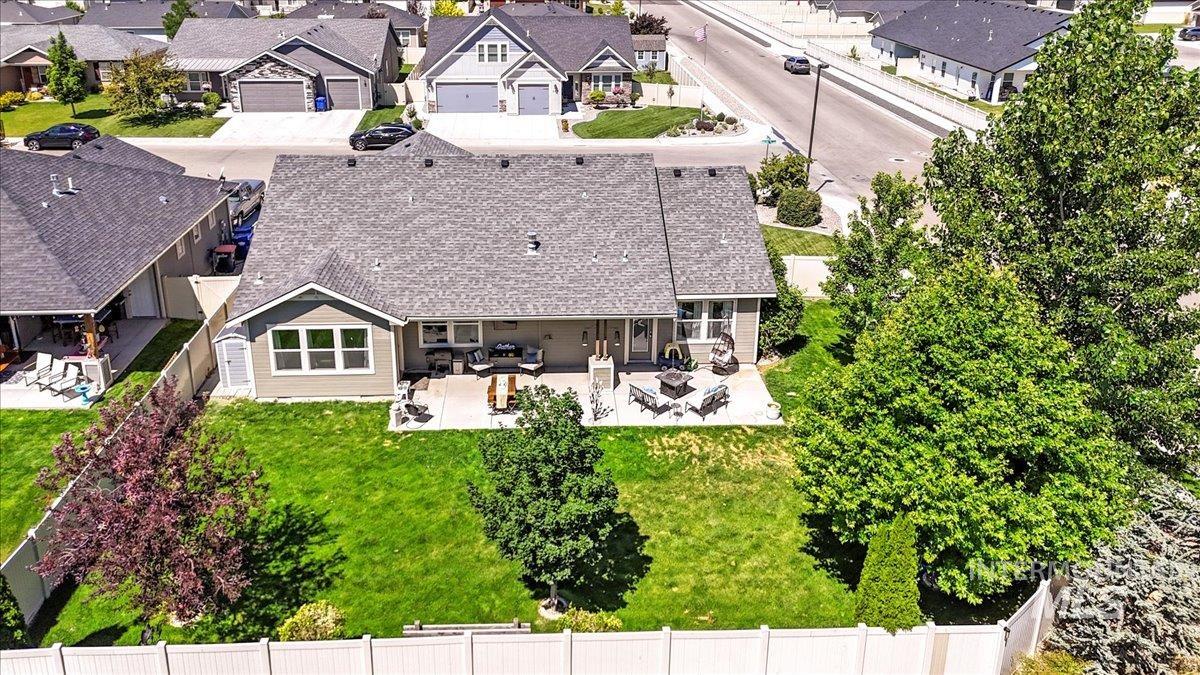 Aerial view of residential area