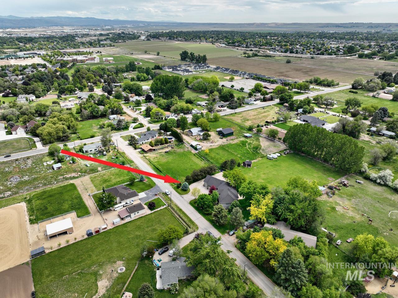 Aerial overview of property's location