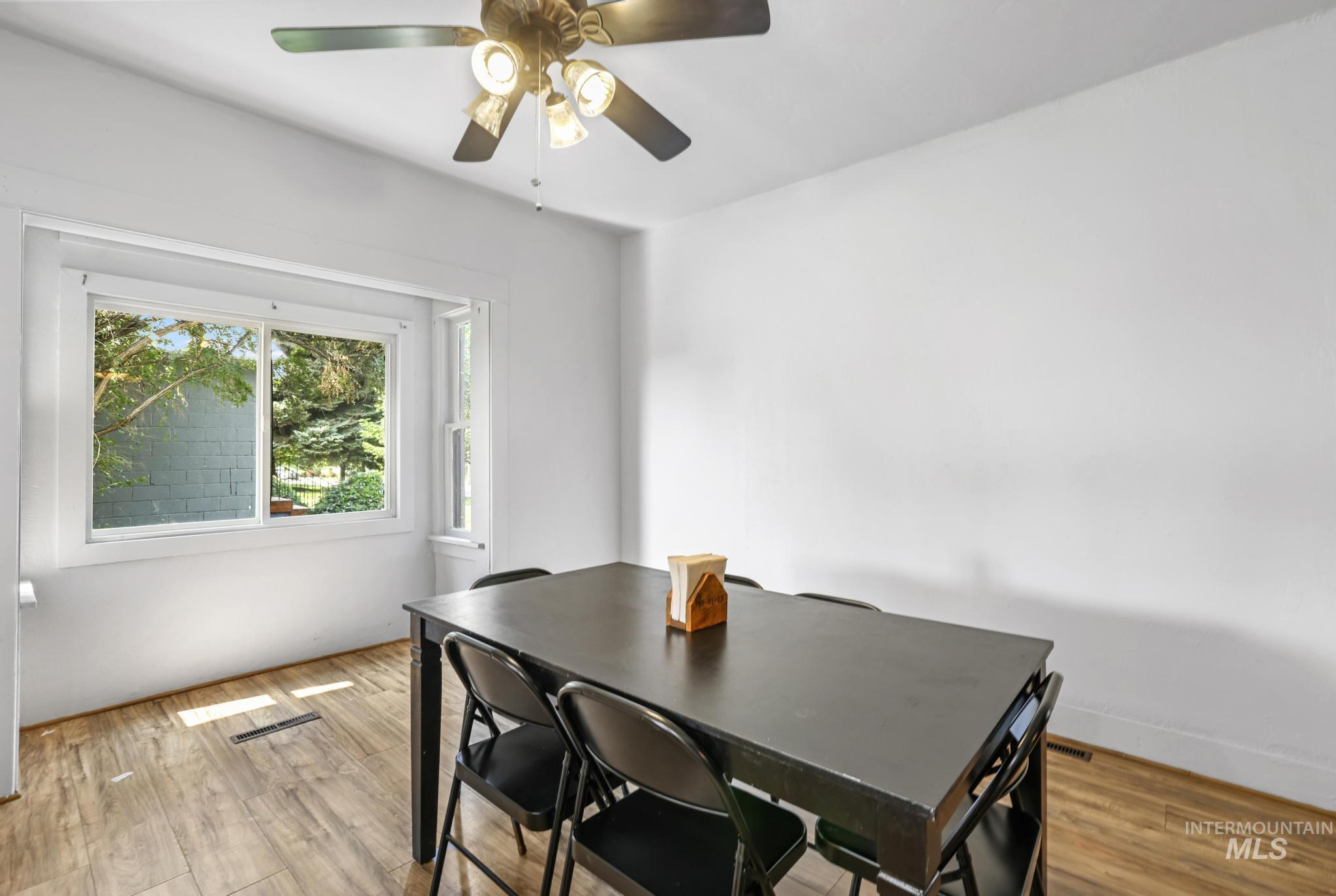 Dining room featuring light wood-style flooring