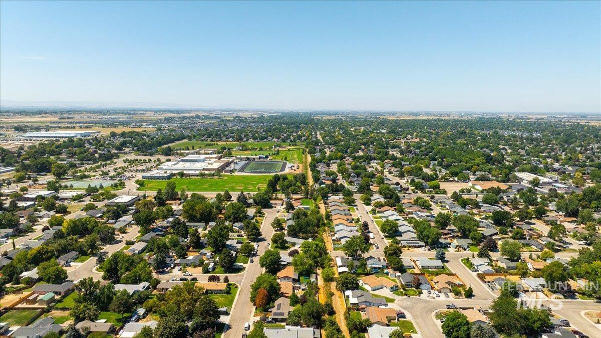 Aerial view of residential area