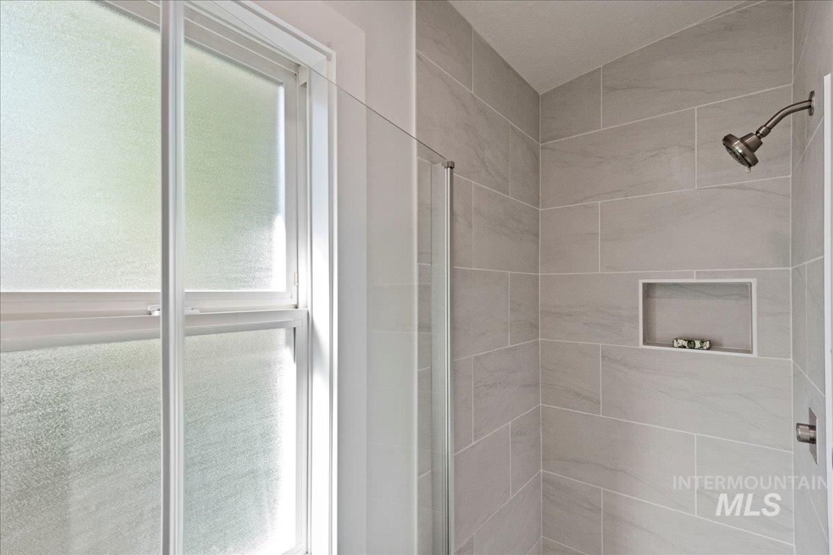 Bathroom with a shower stall