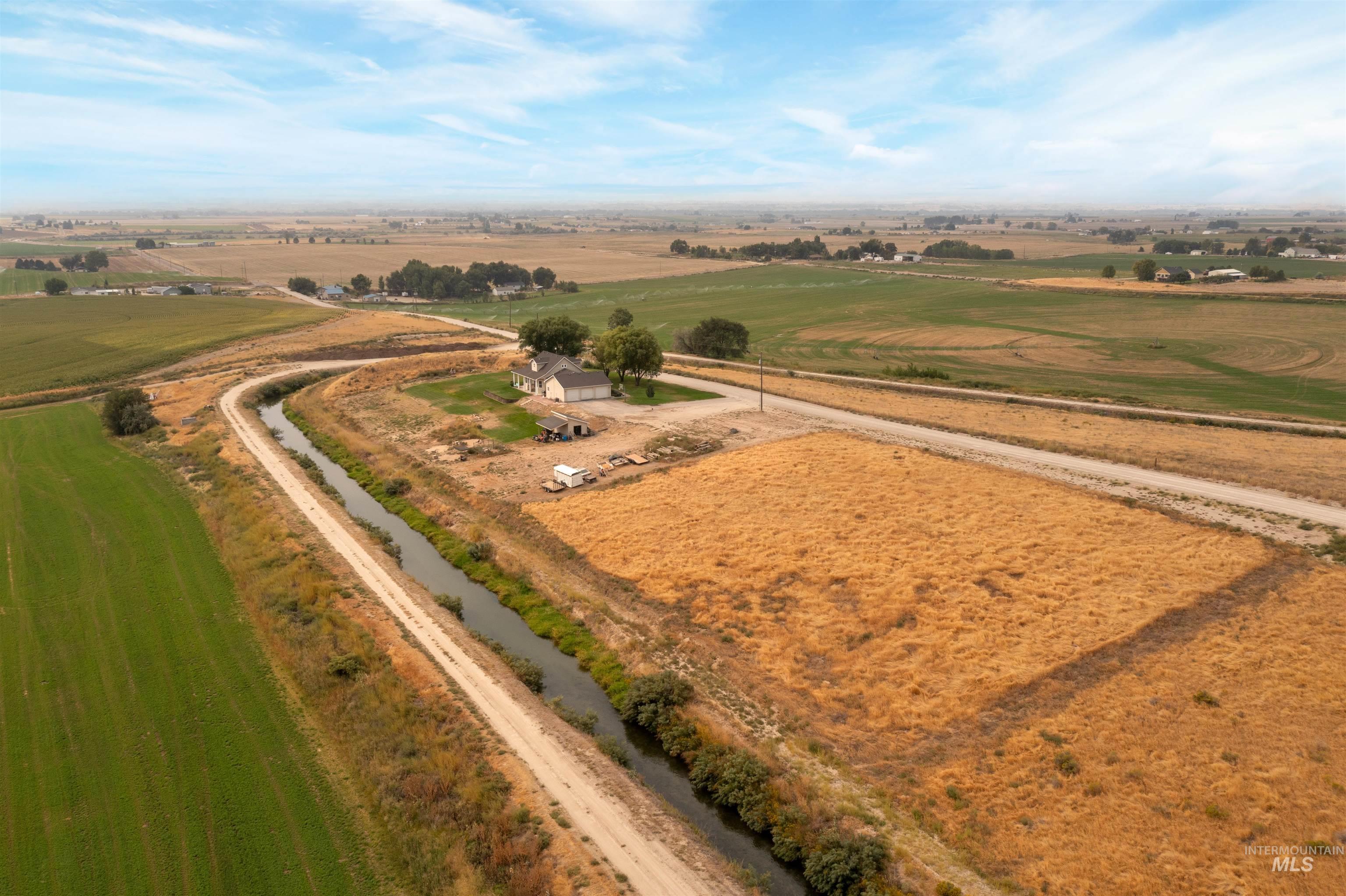 Aerial view of property's location featuring rural landscape