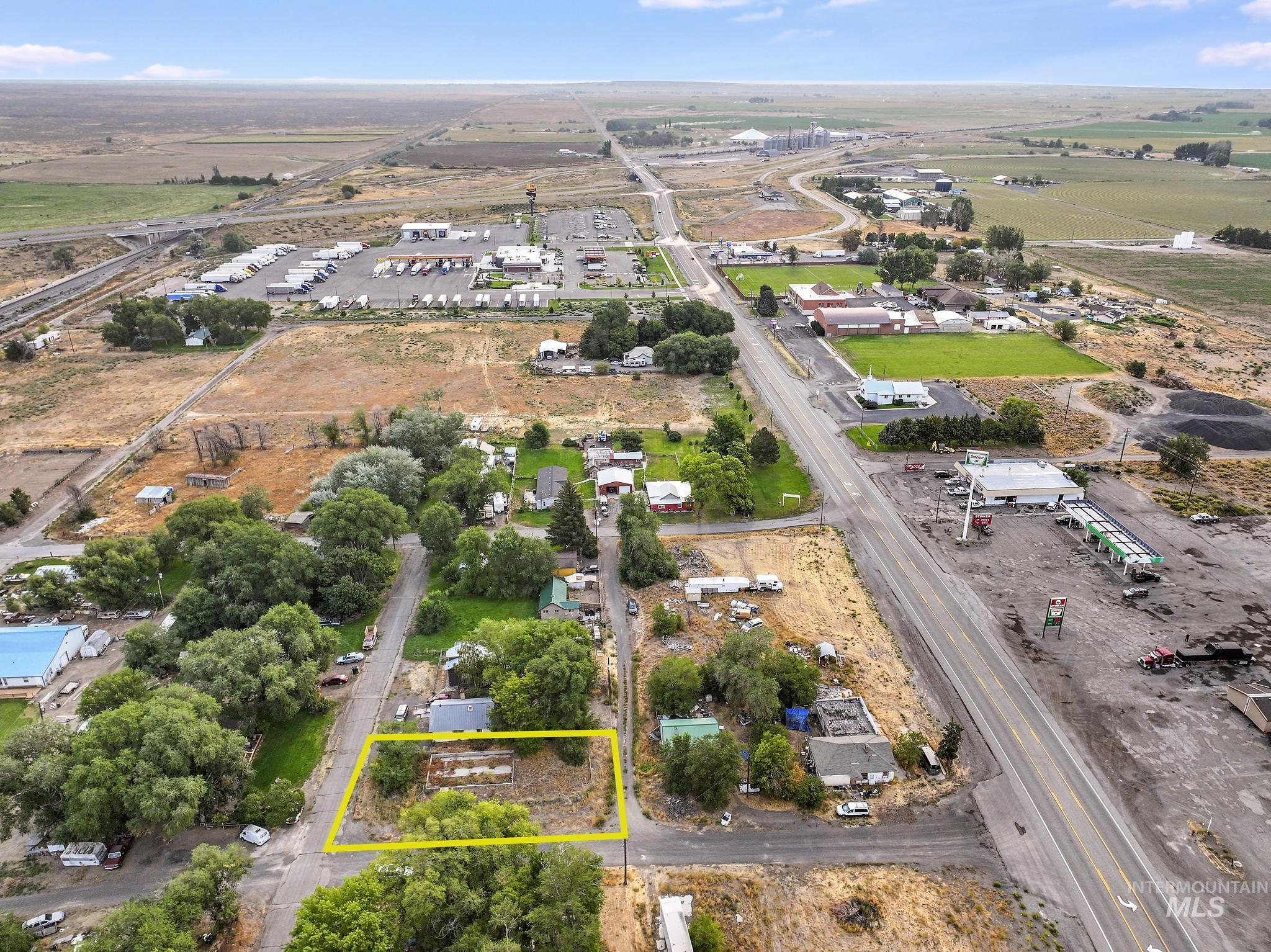 View of property location with property parcel outlined