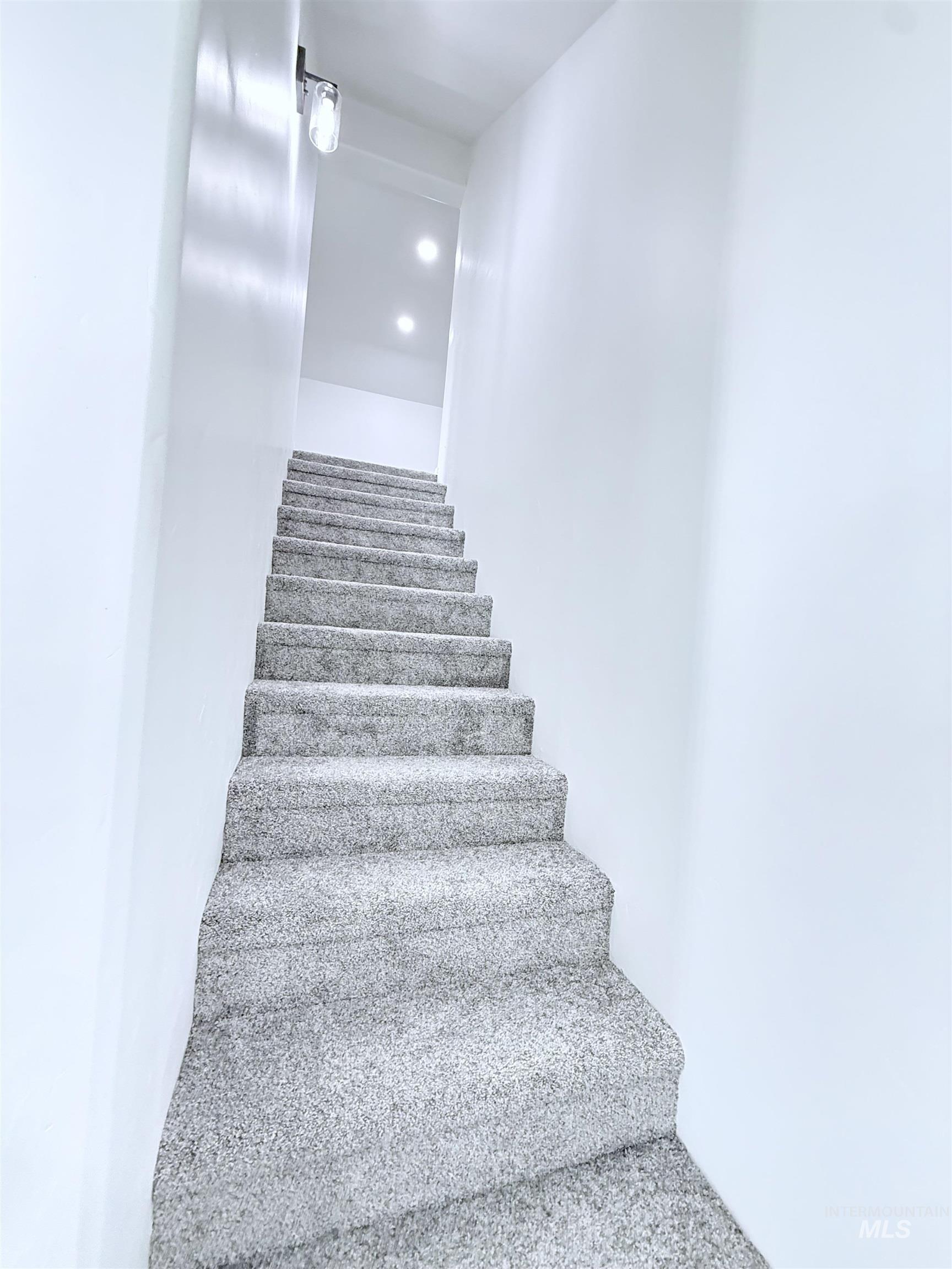 Stairs with recessed lighting