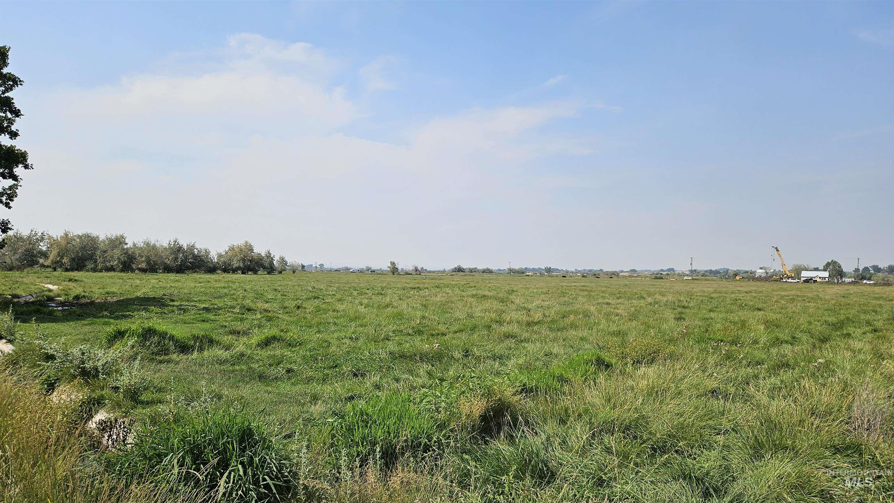 View of rural landscape looking West from the road