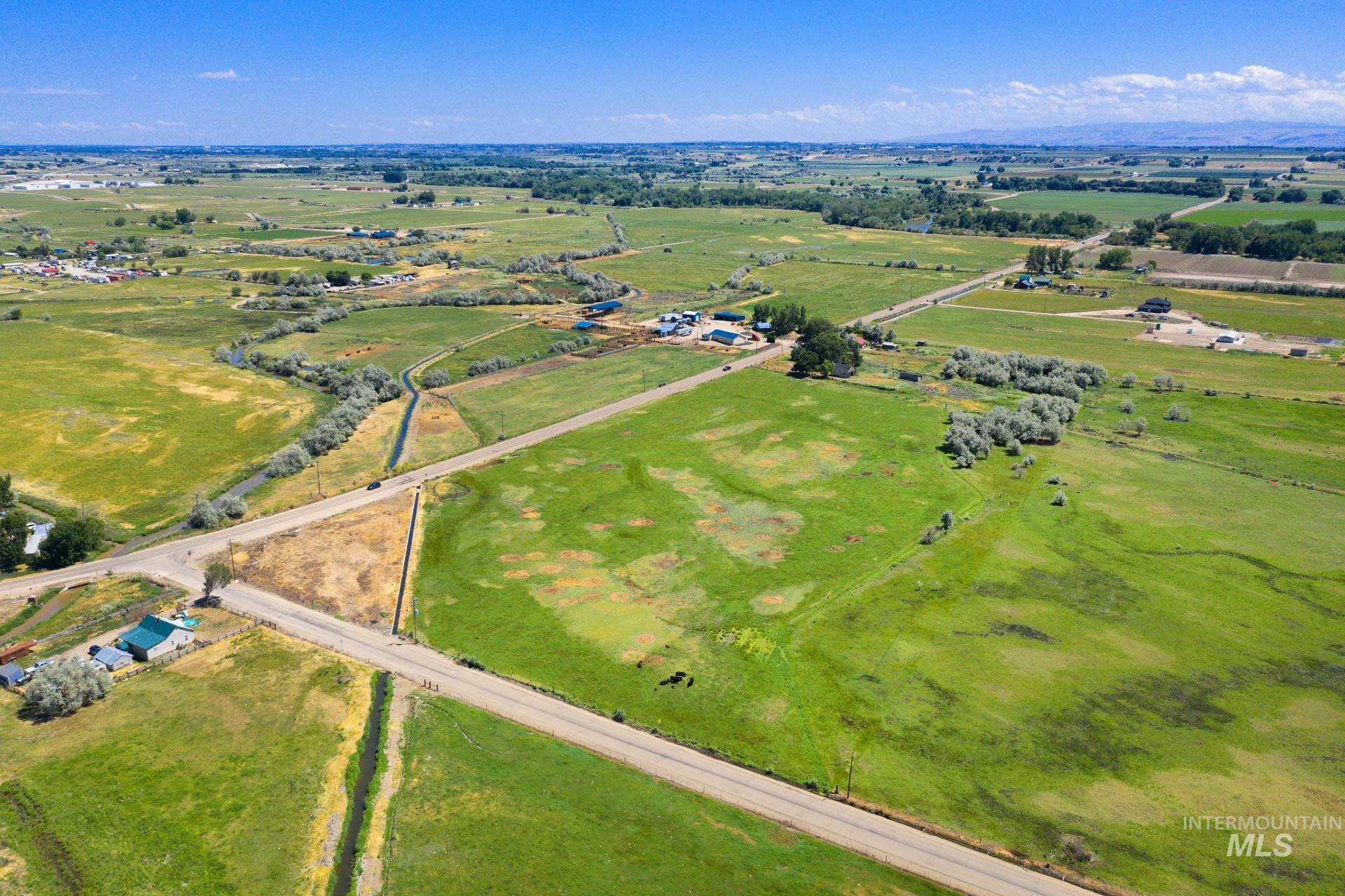 Aerial view of property's location featuring rural landscape