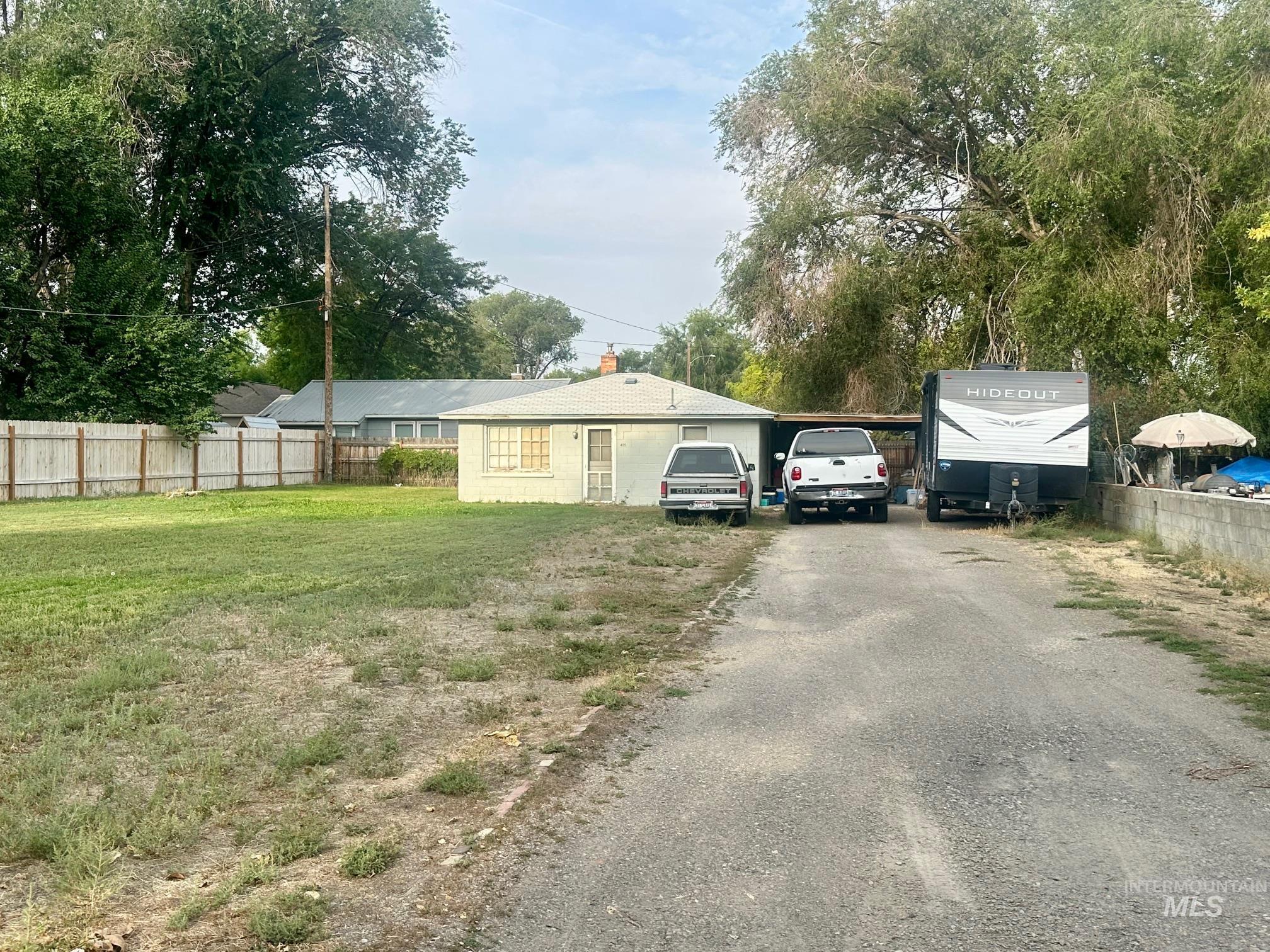 Exterior space featuring driveway