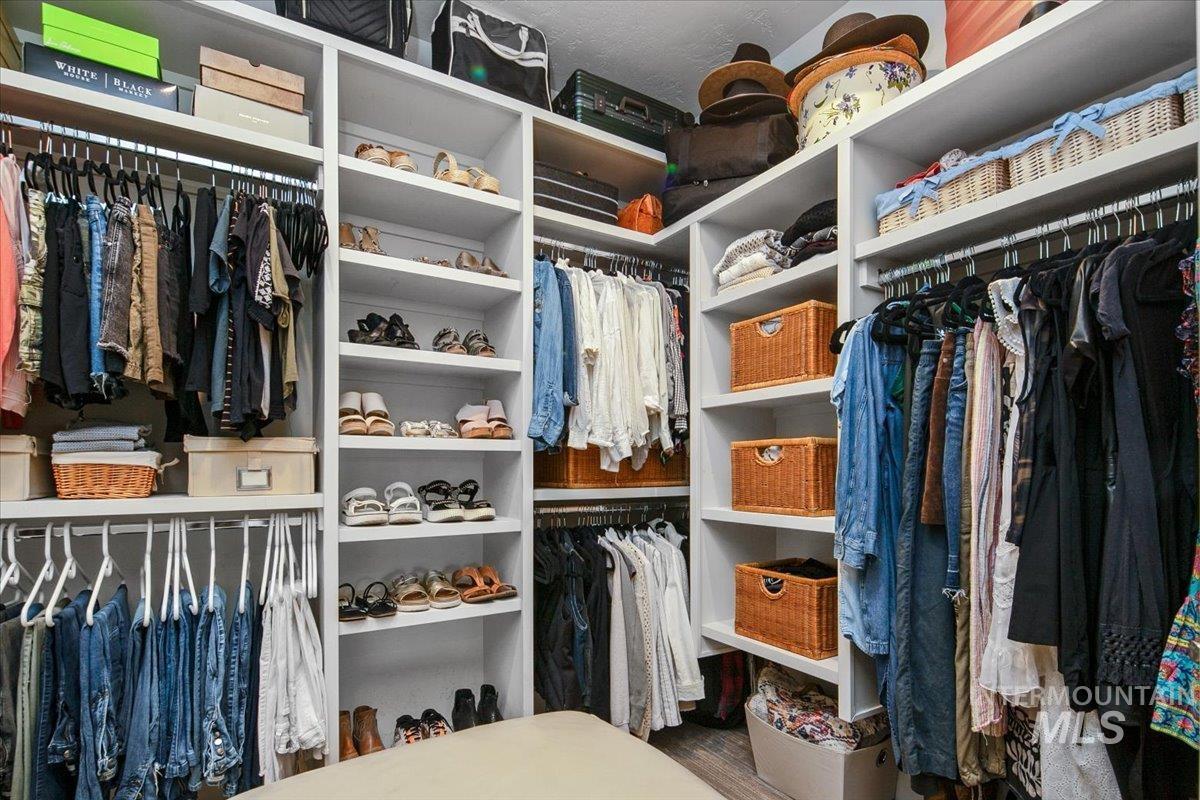 View of walk in closet