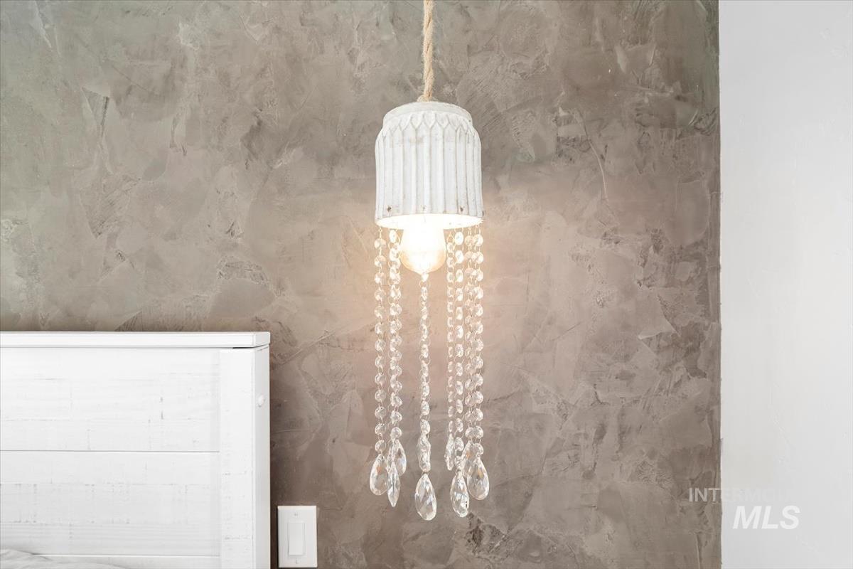Detailed view of a chandelier