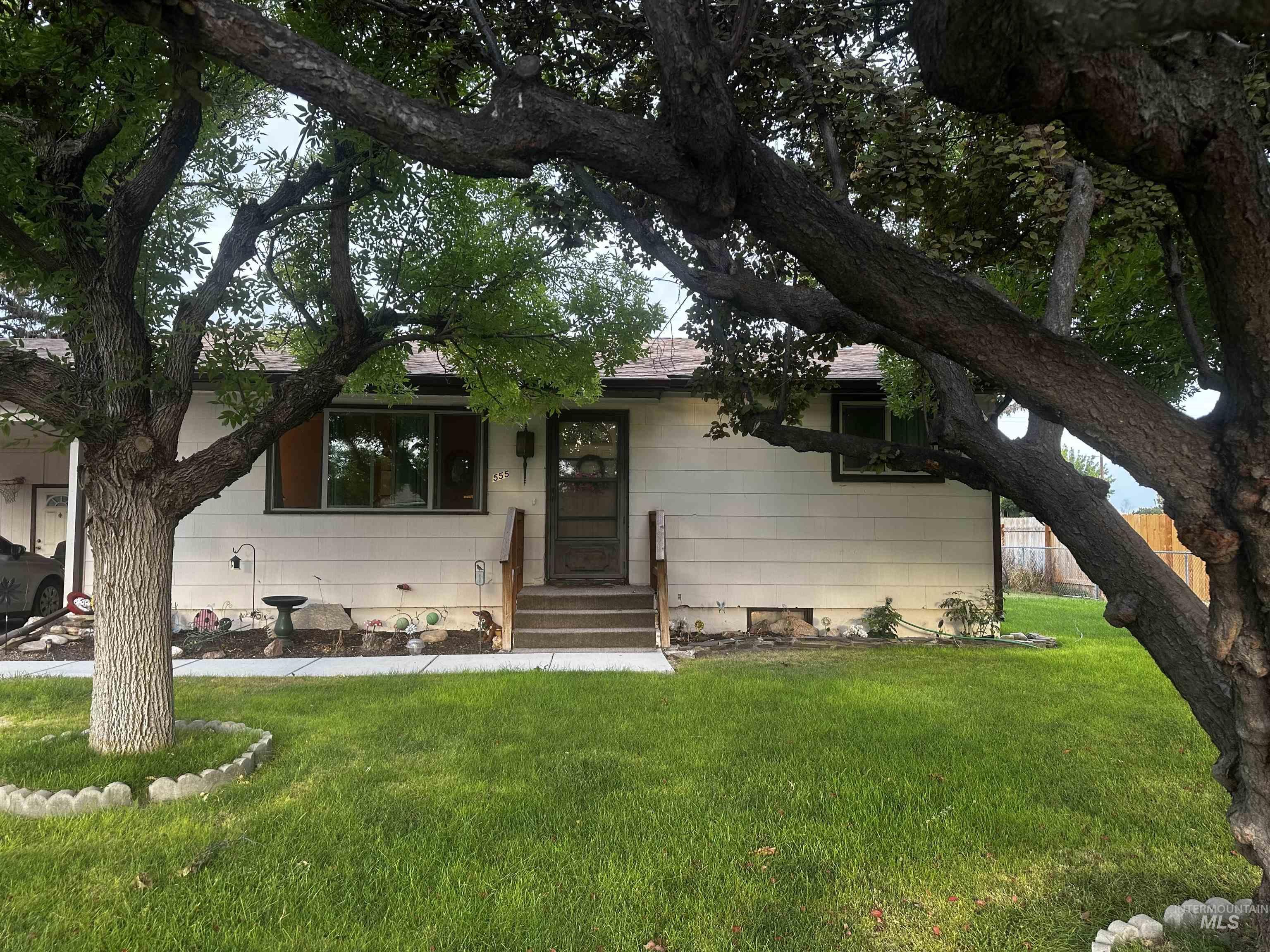 View of front of property featuring entry steps