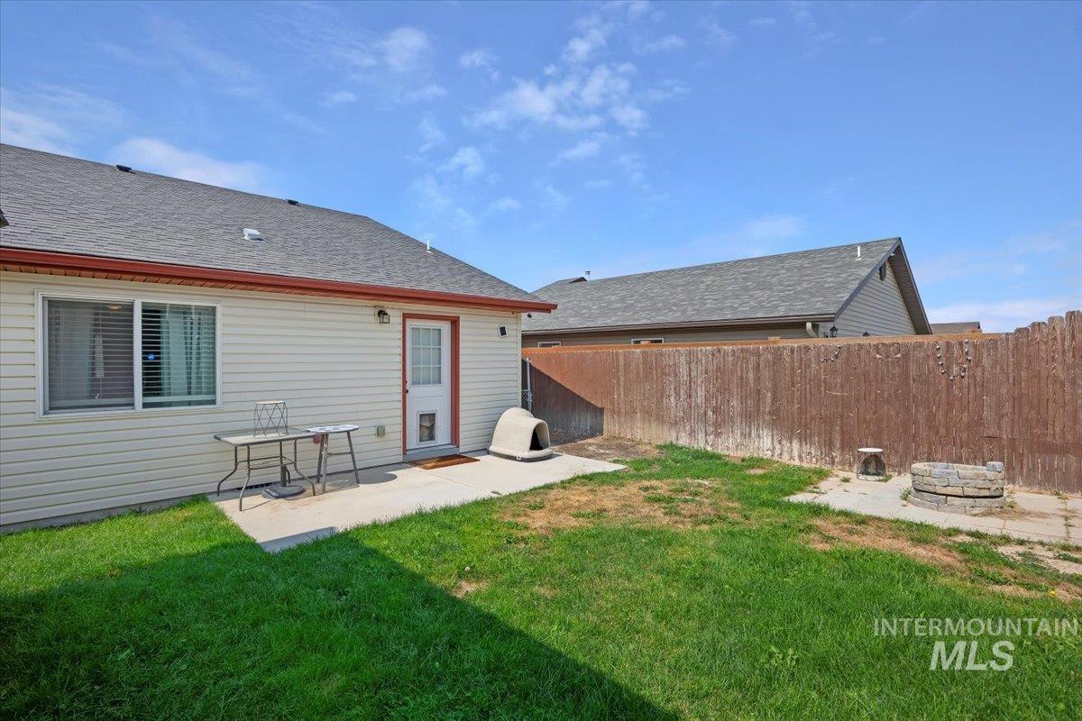 View of yard with a patio