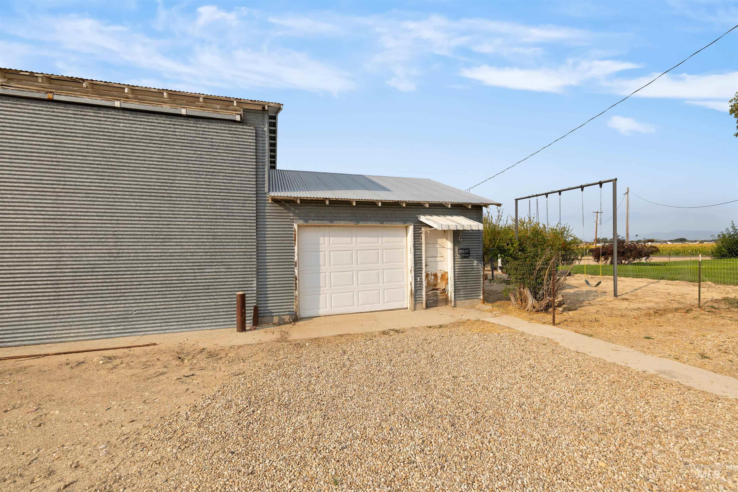 Garage with driveway