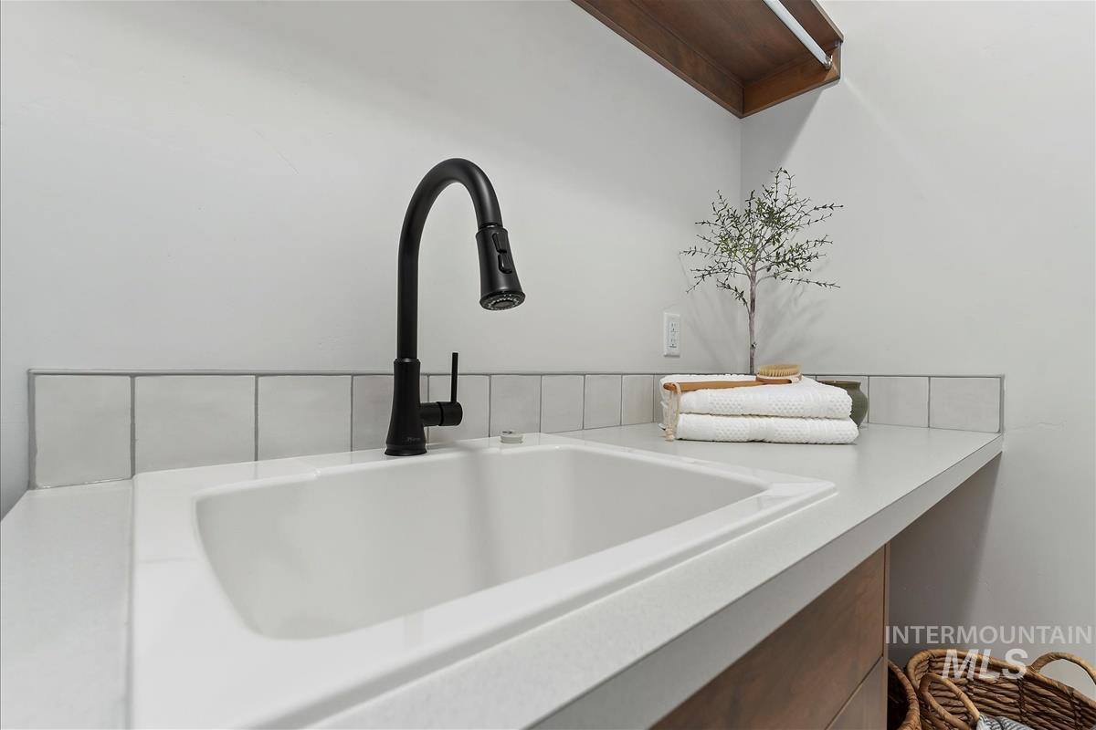 Detailed view of a sink