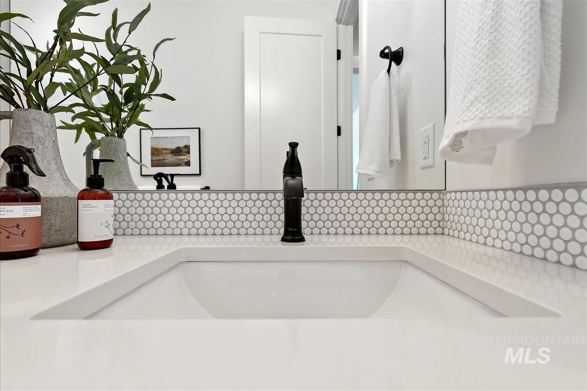 Bathroom view of a sink