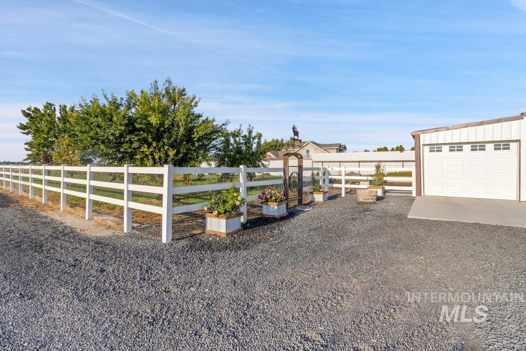 View of yard featuring a garden