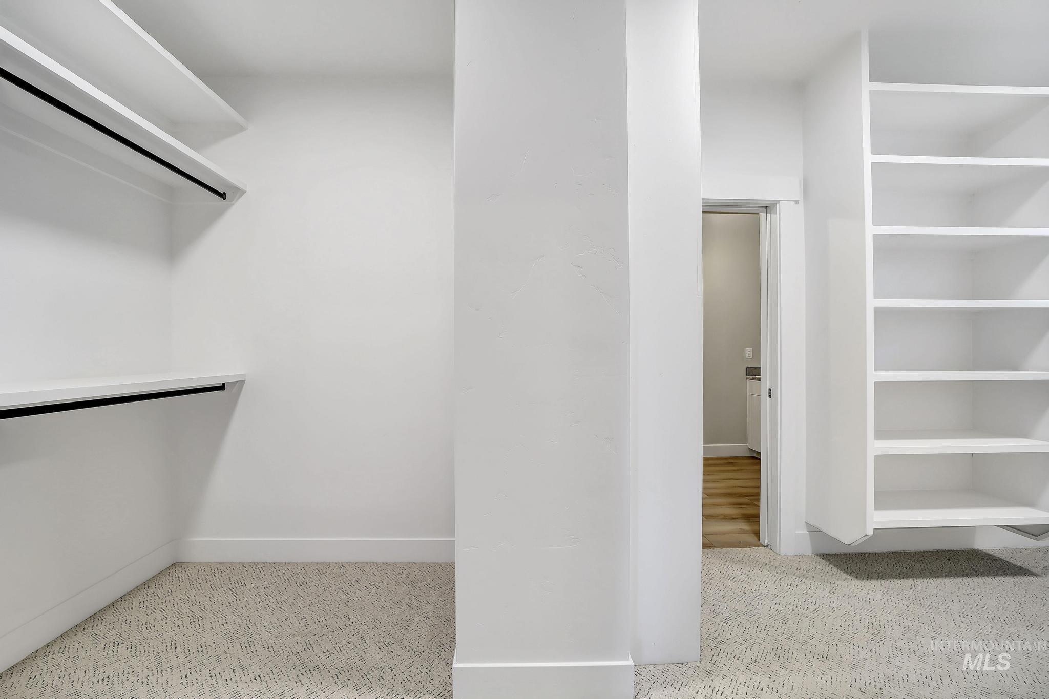 View of walk in closet