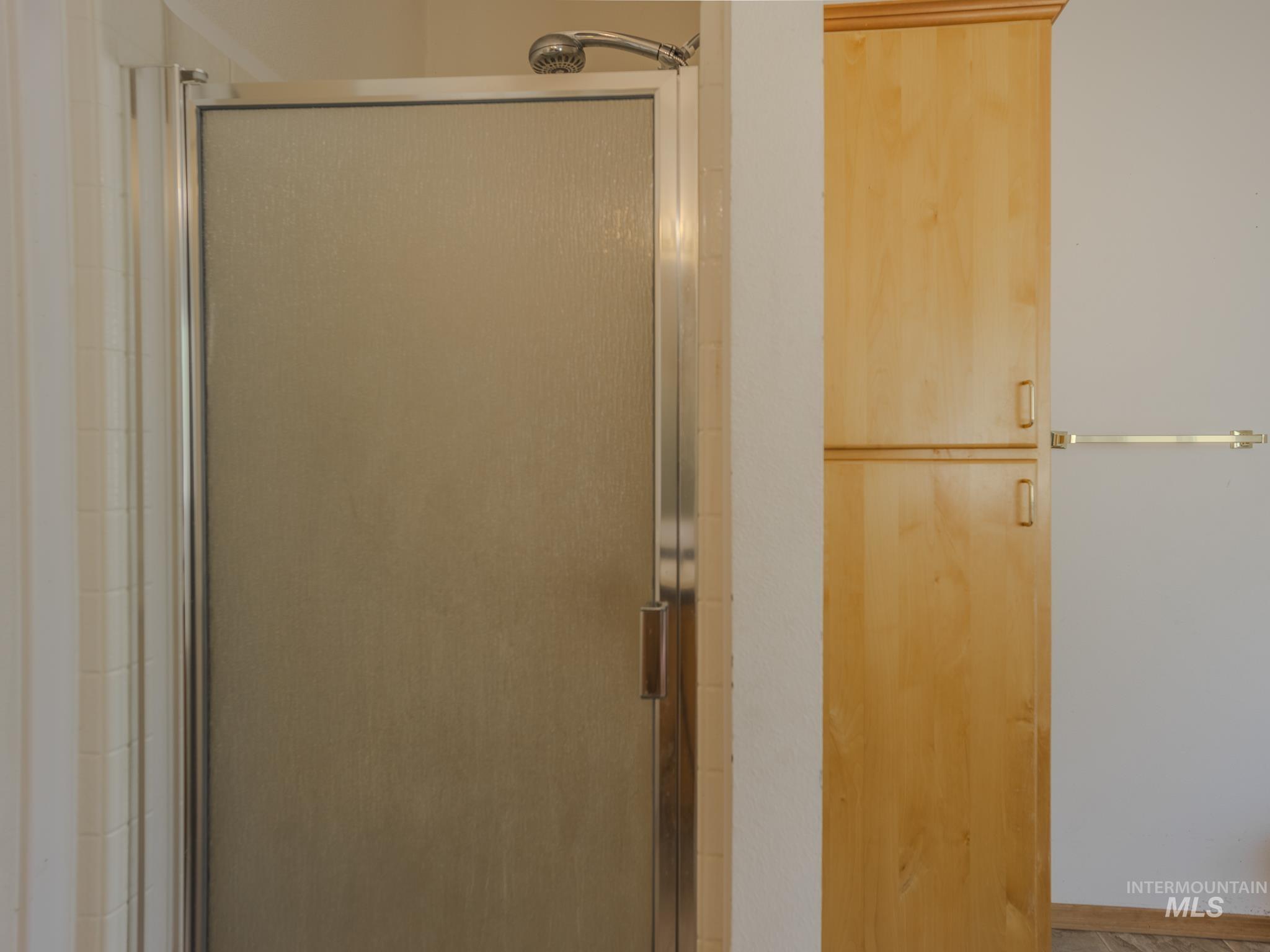 Bathroom with a stall shower