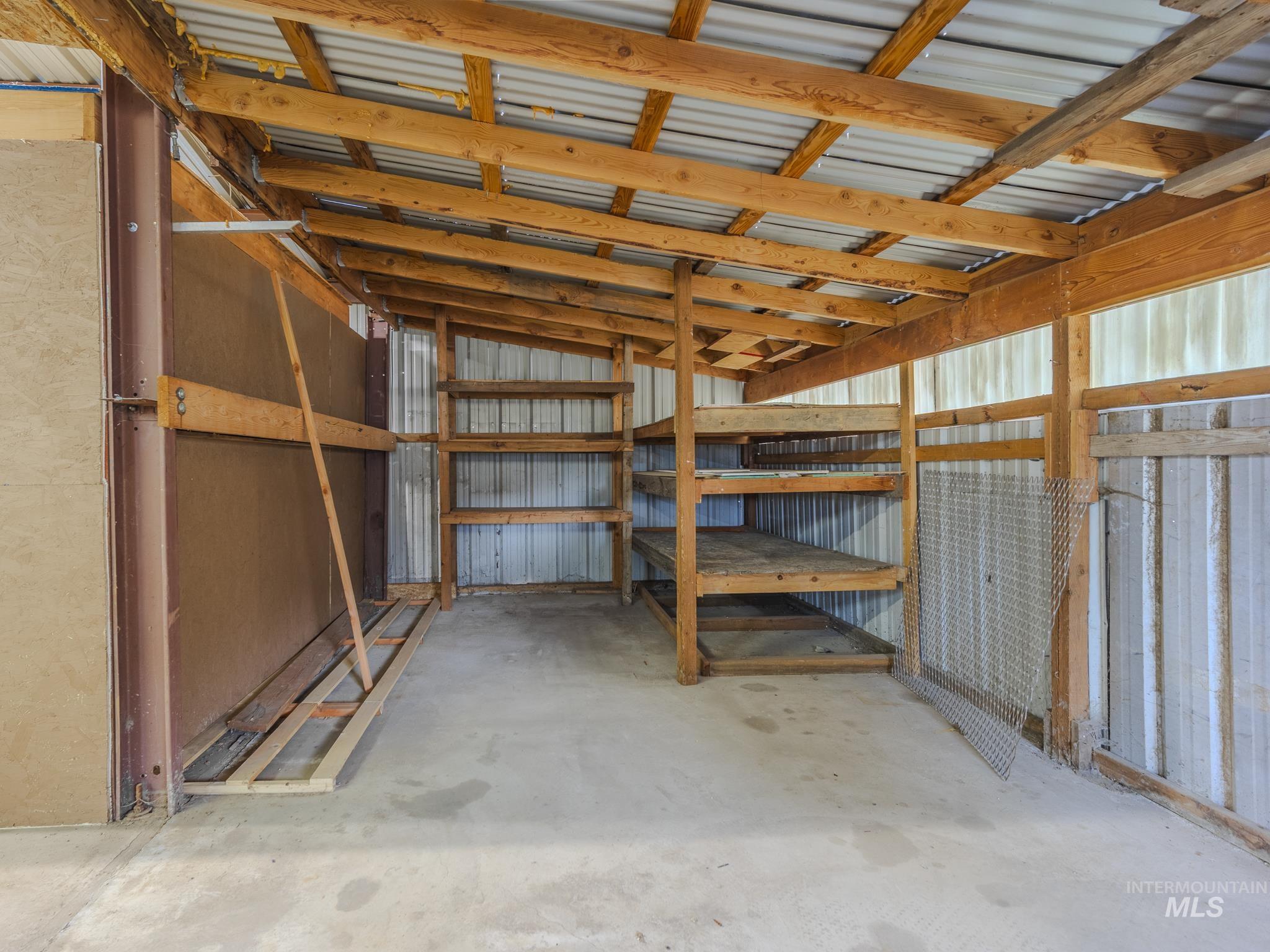 Storage with an exterior structure
