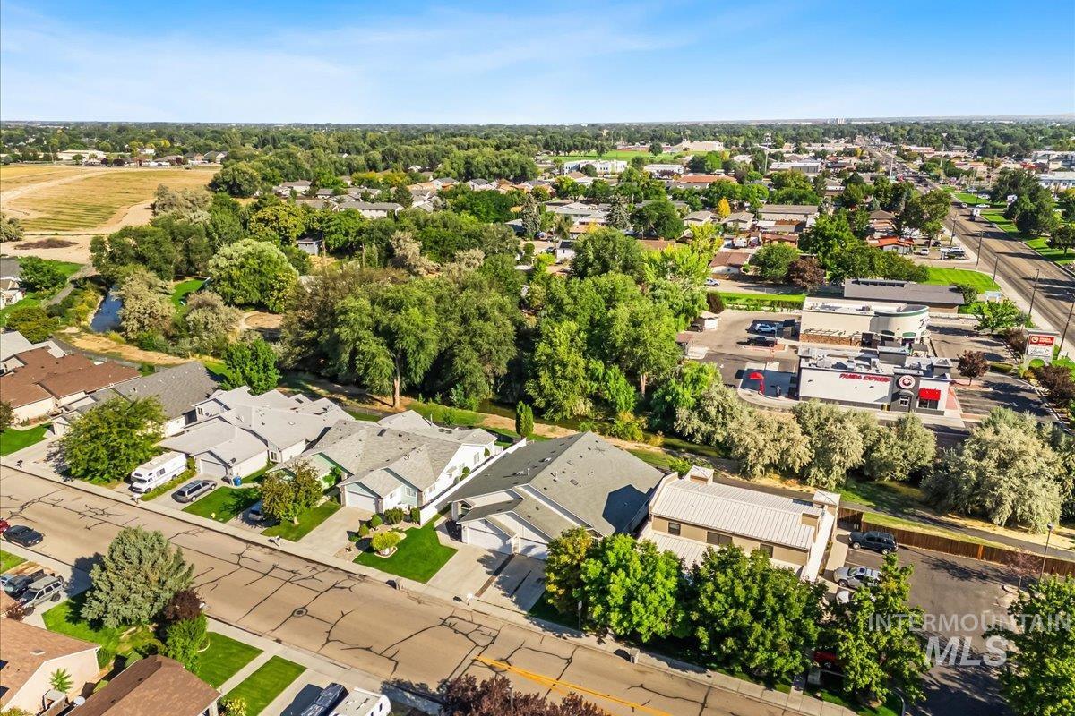 Aerial view of residential area