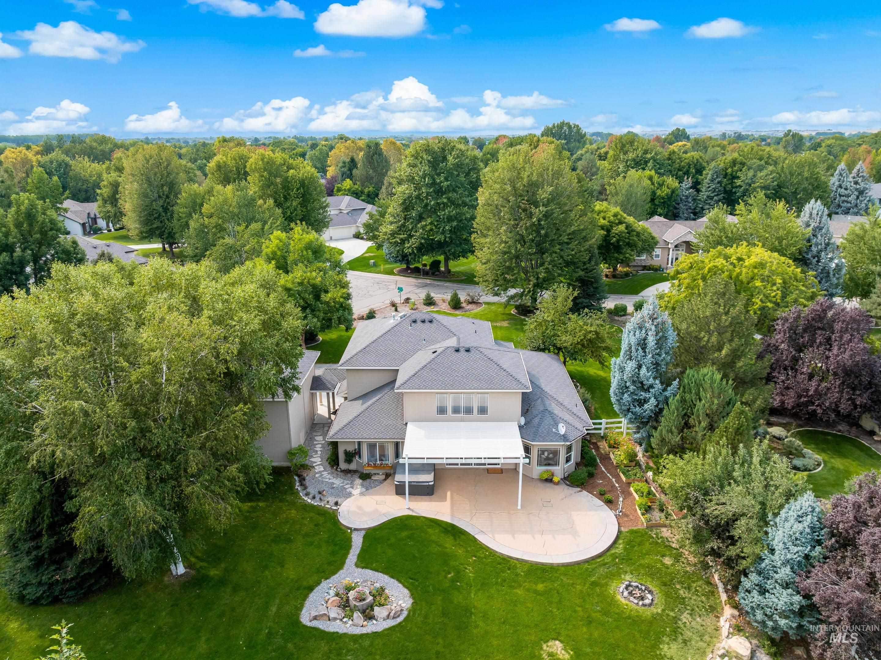 View from above of property