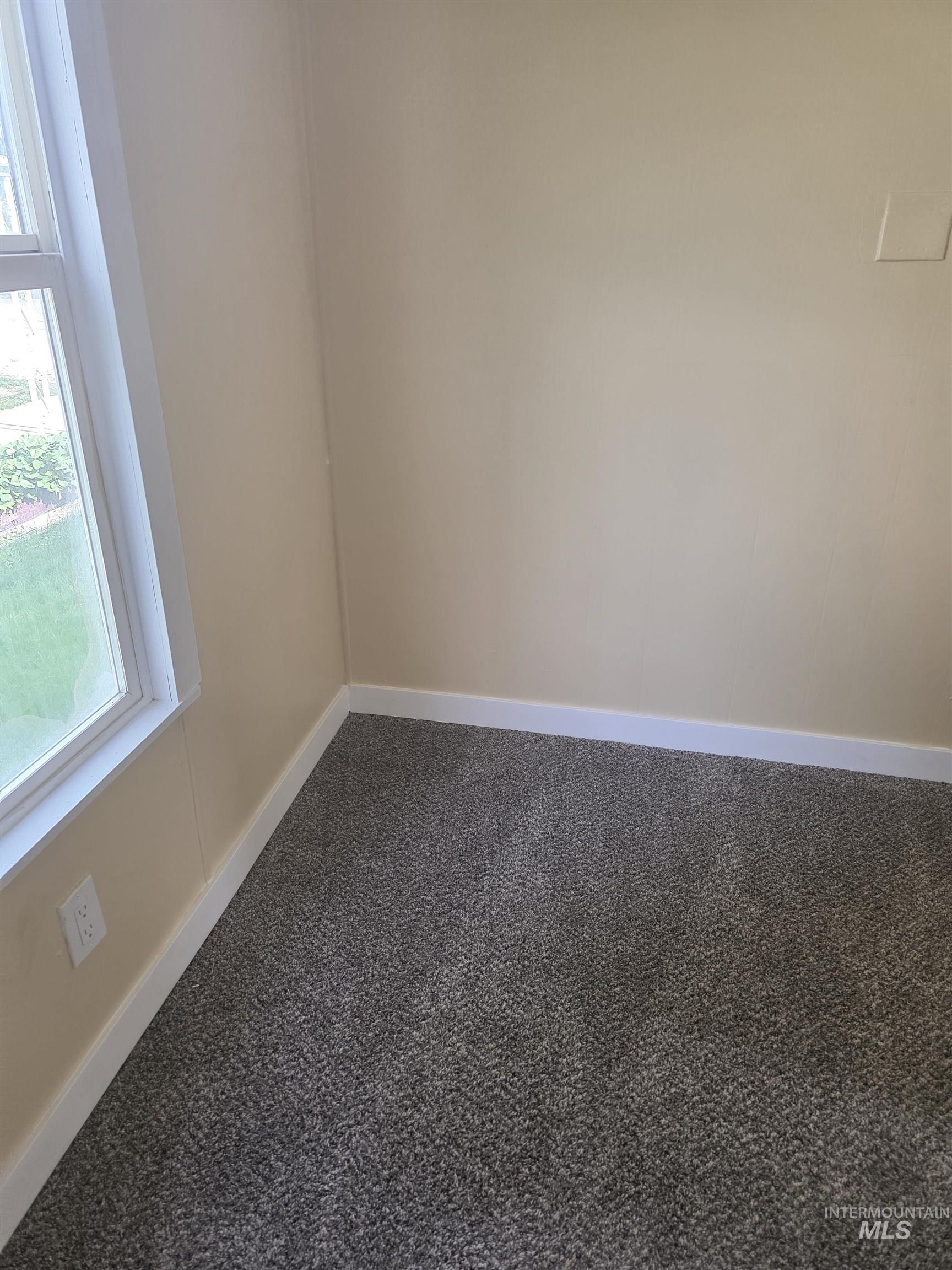 Carpeted spare room with plenty of natural light