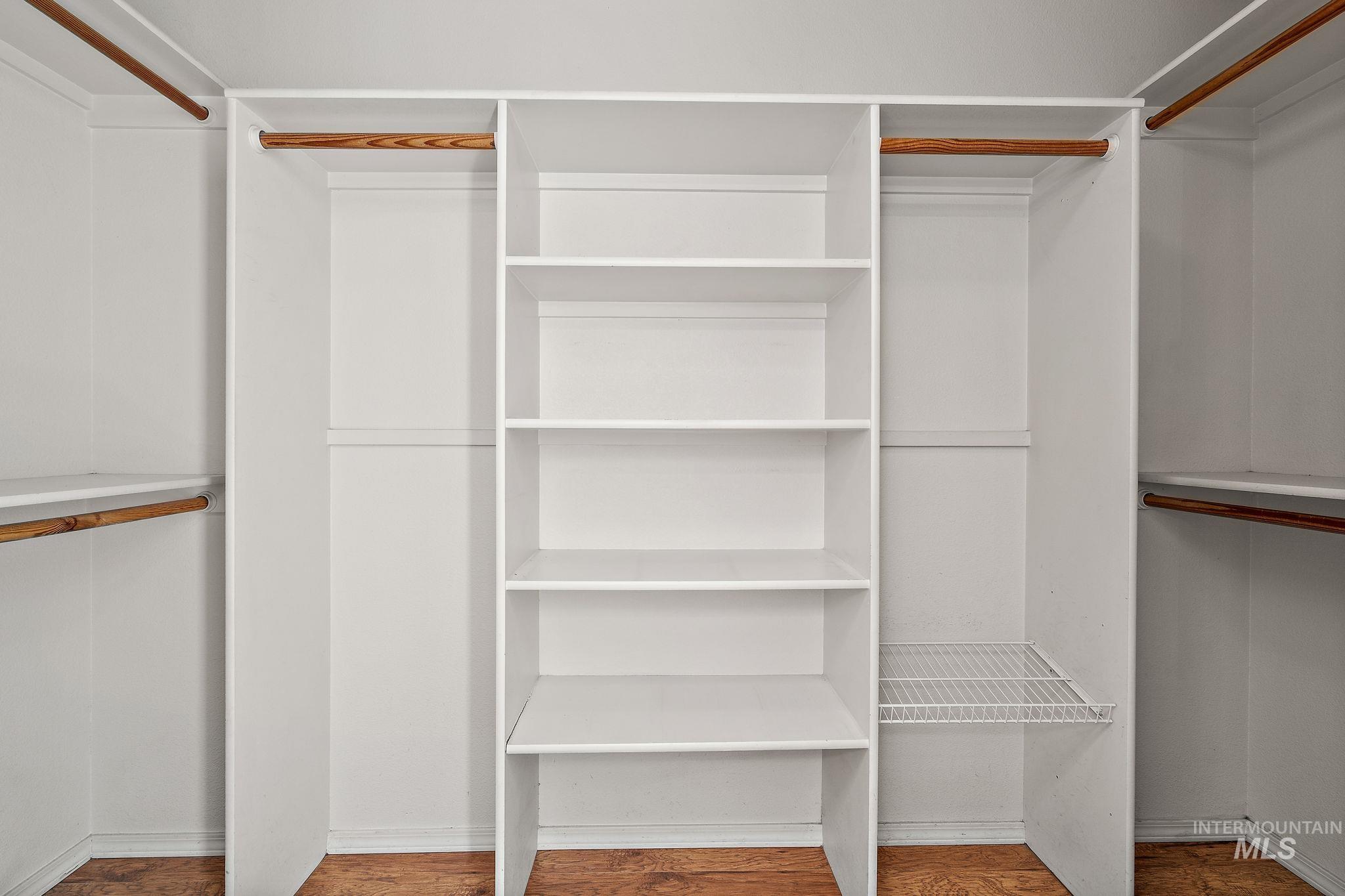 View of walk in closet
