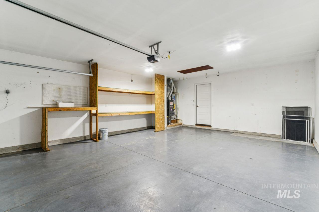 Garage with baseboards