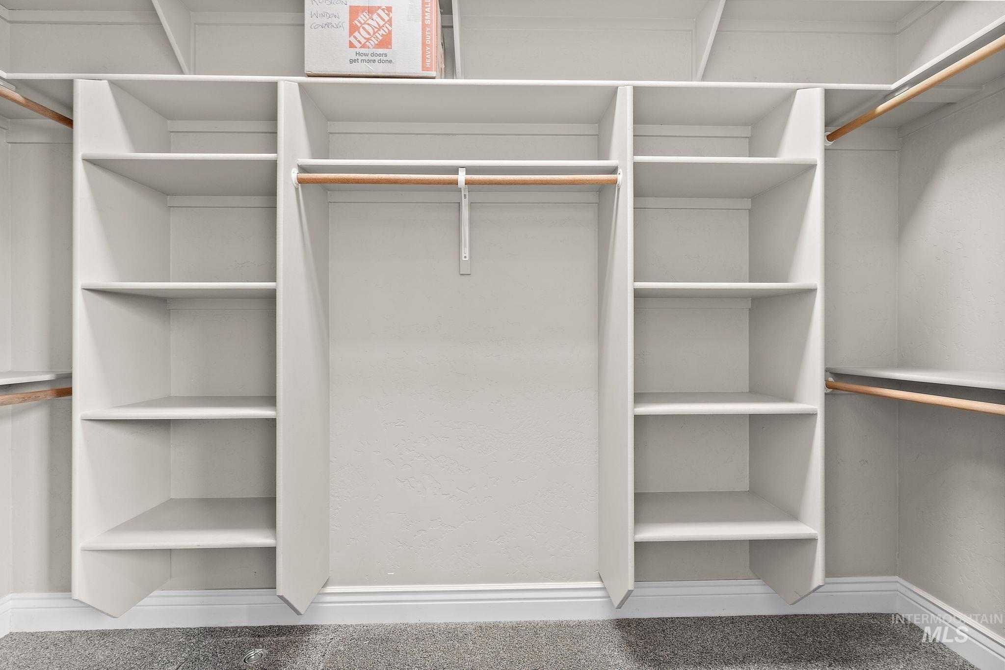 View of walk in closet