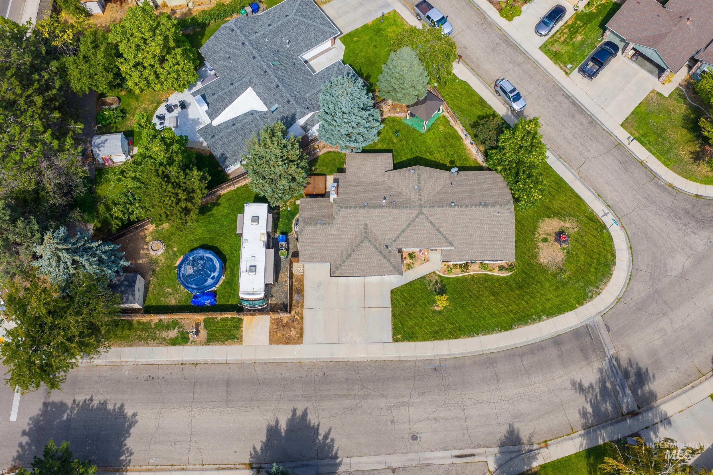 View from above of property