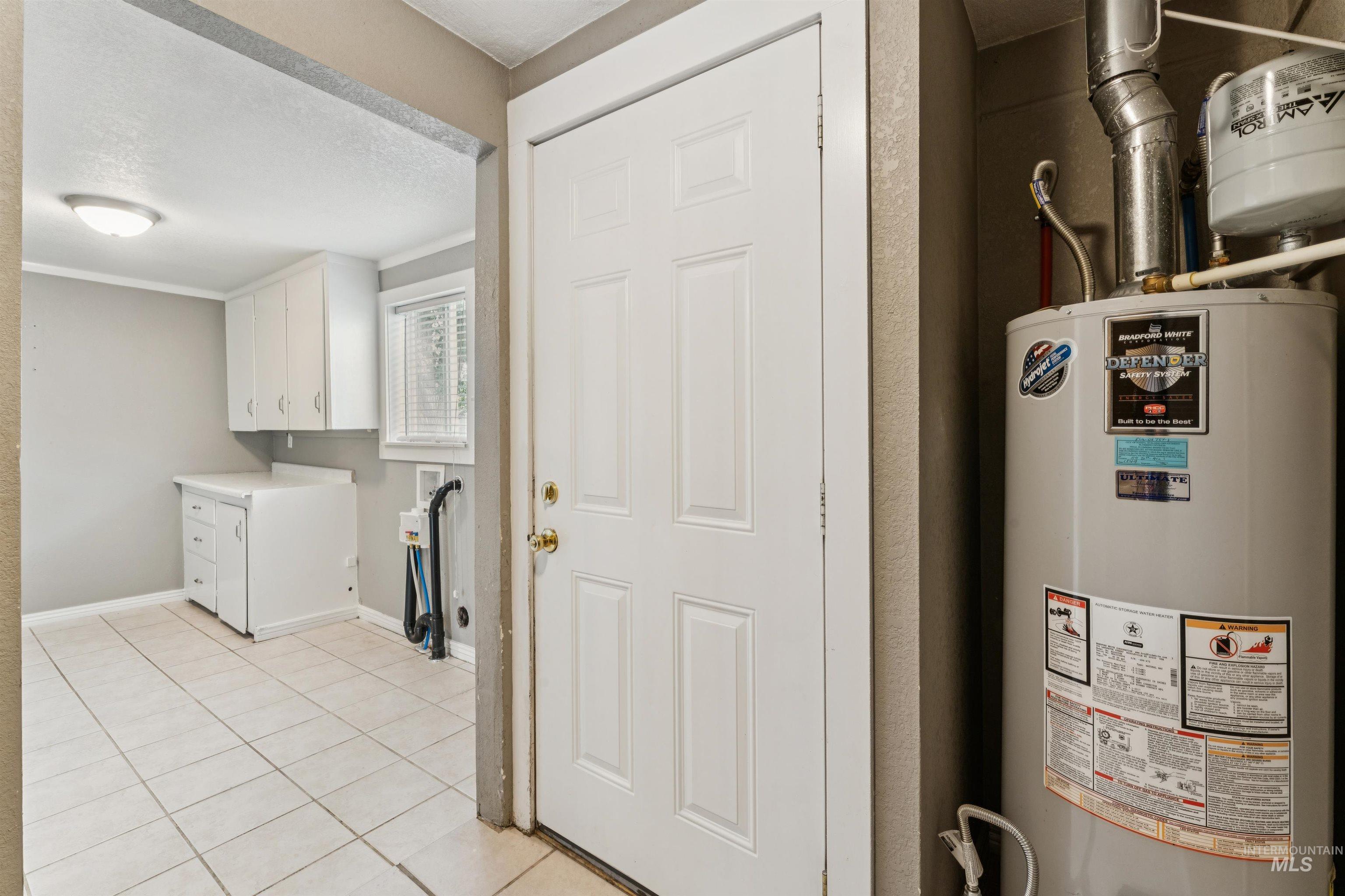 Utility room with gas water heater