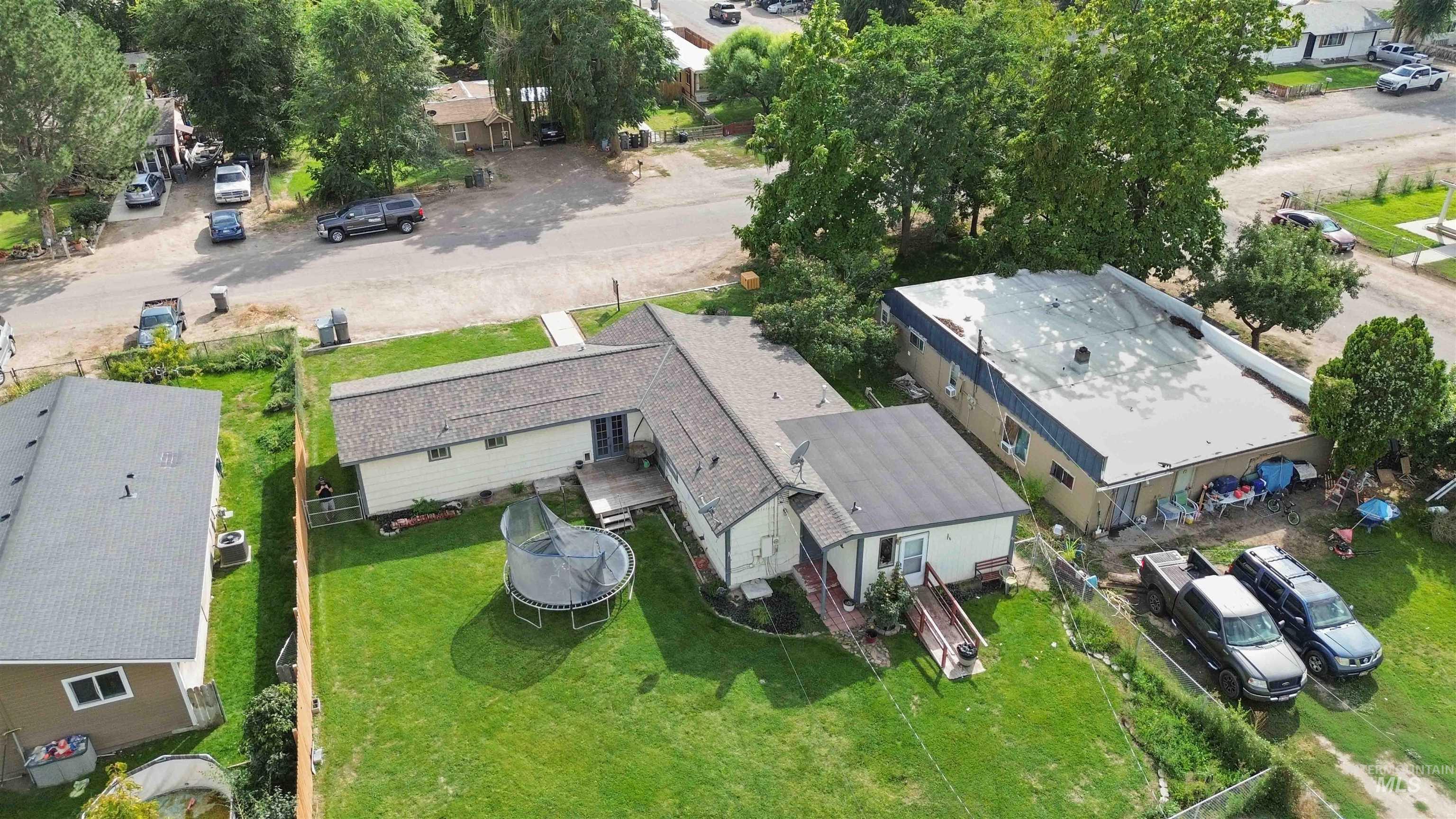 Aerial view of residential area