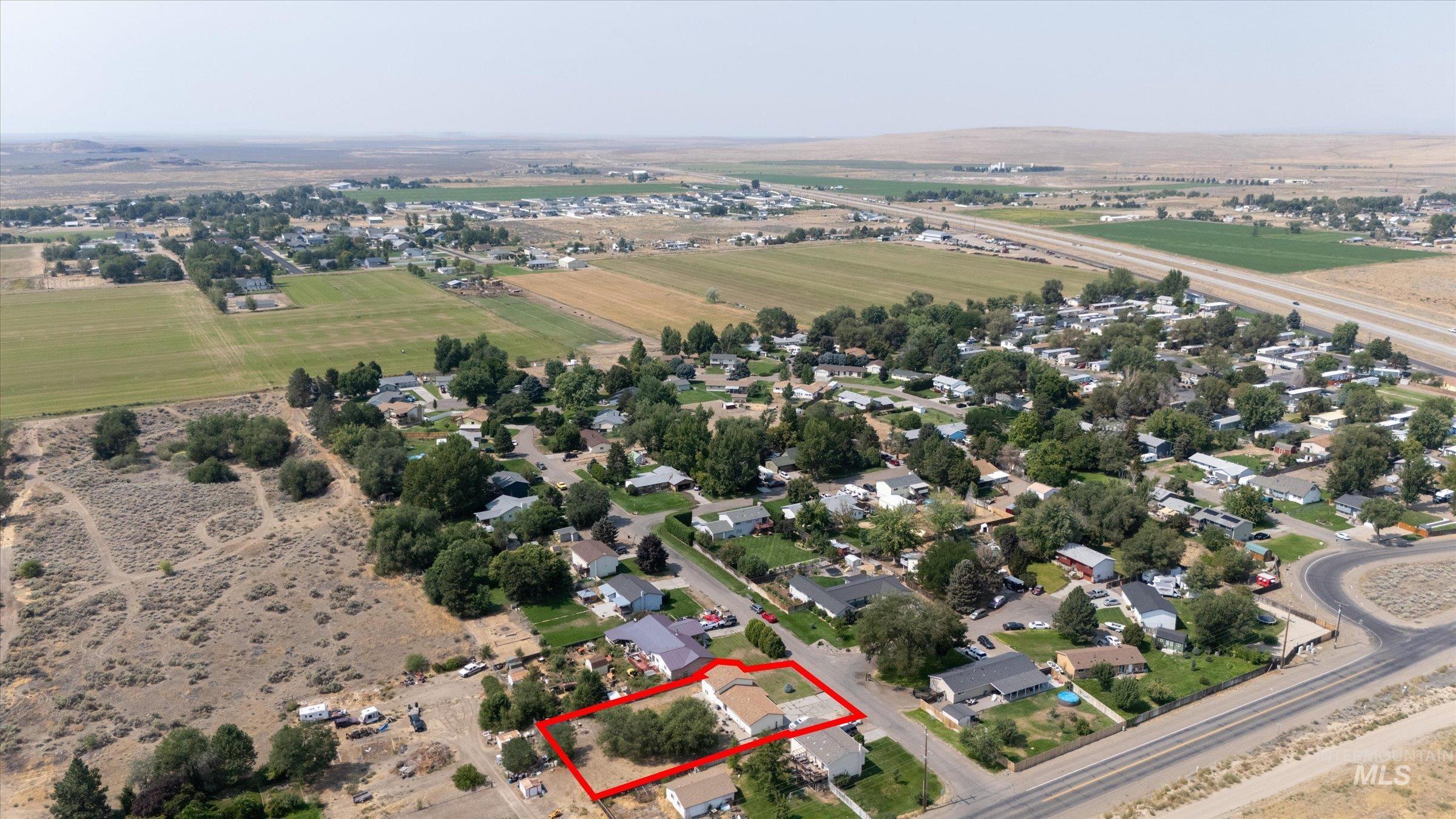 View of property location featuring property parcel outlined and rural landscape