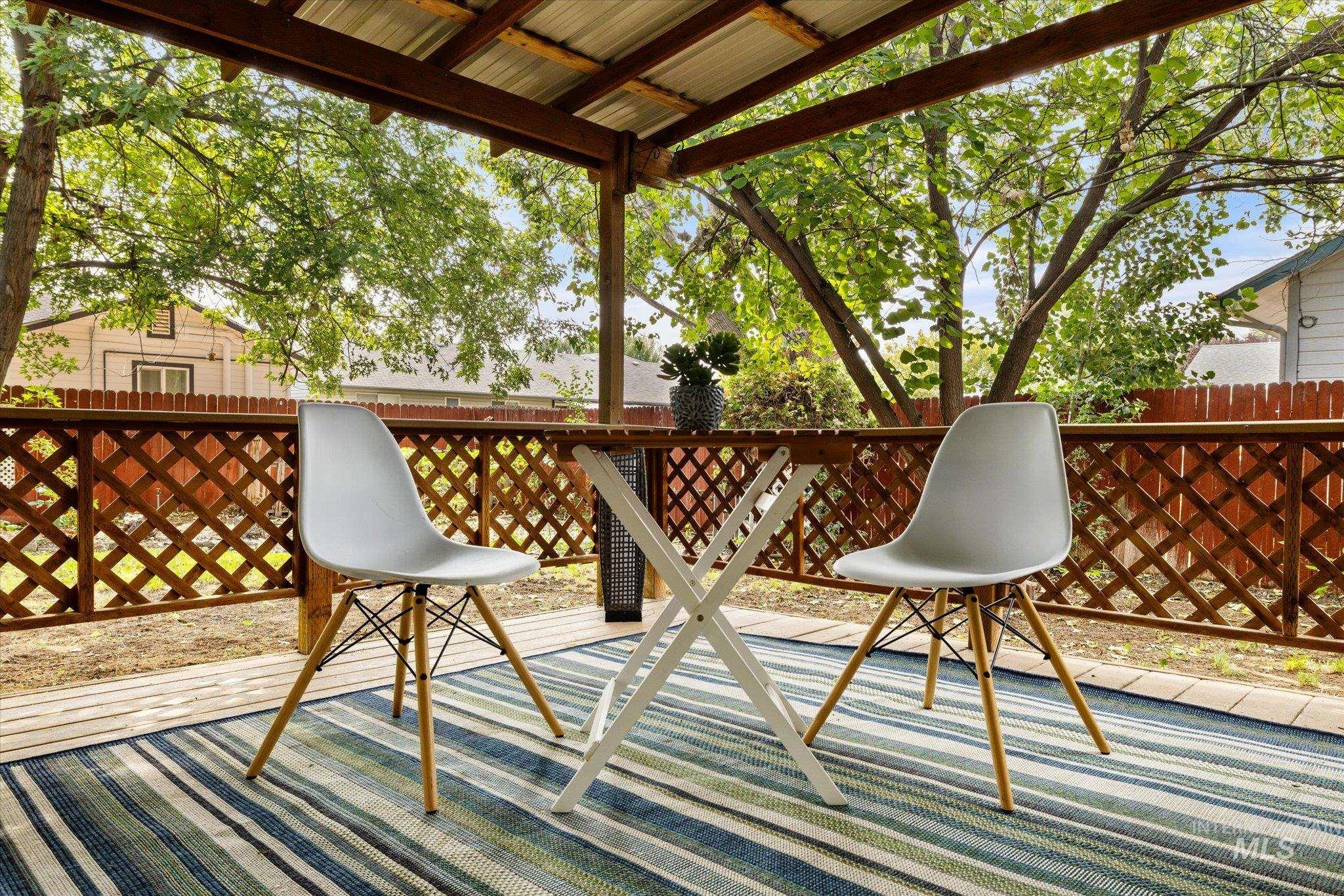 View of wooden deck