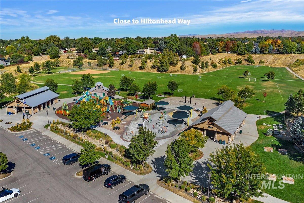 Drone / aerial view of a recreational park